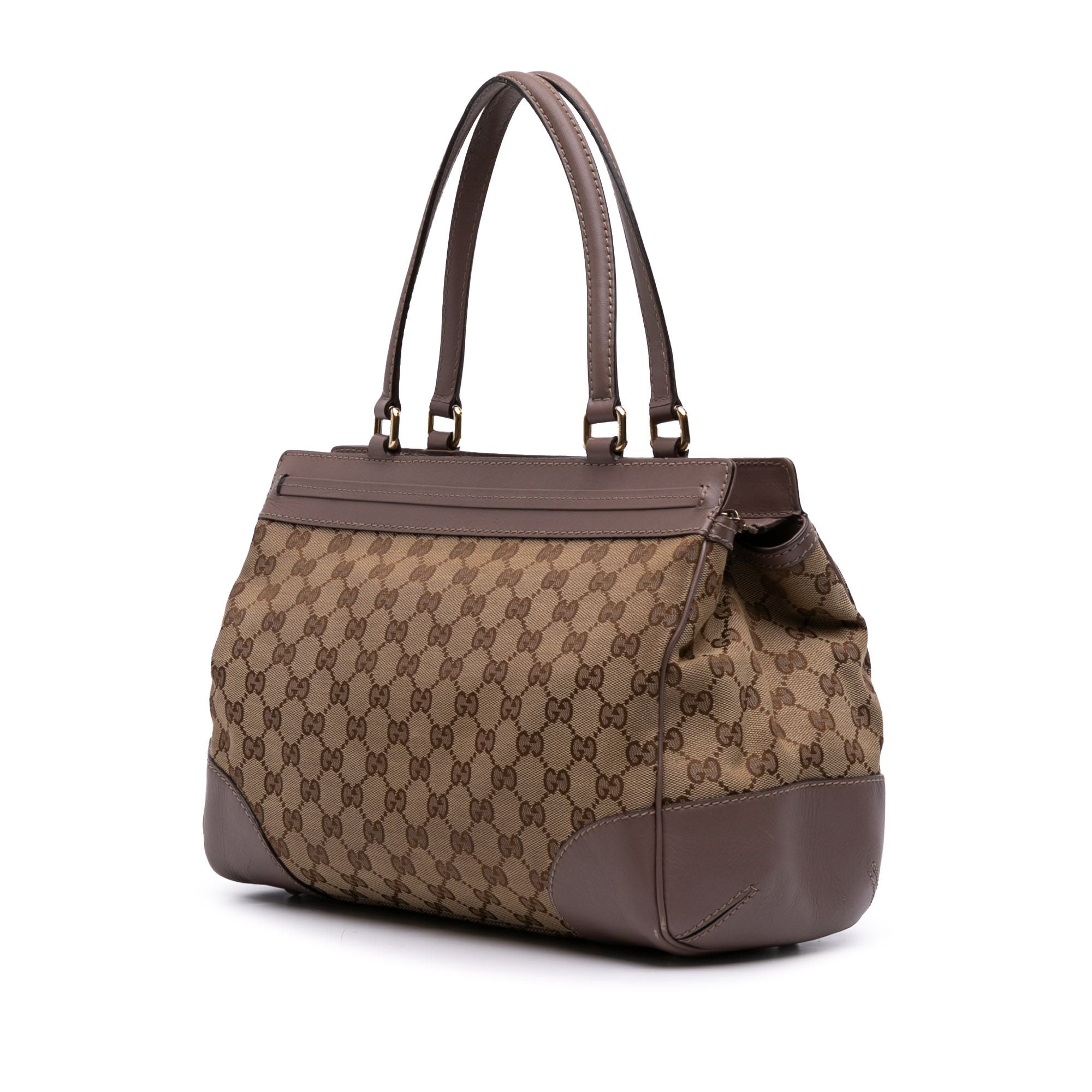 Gucci GG Canvas Mayfair Tote Brown