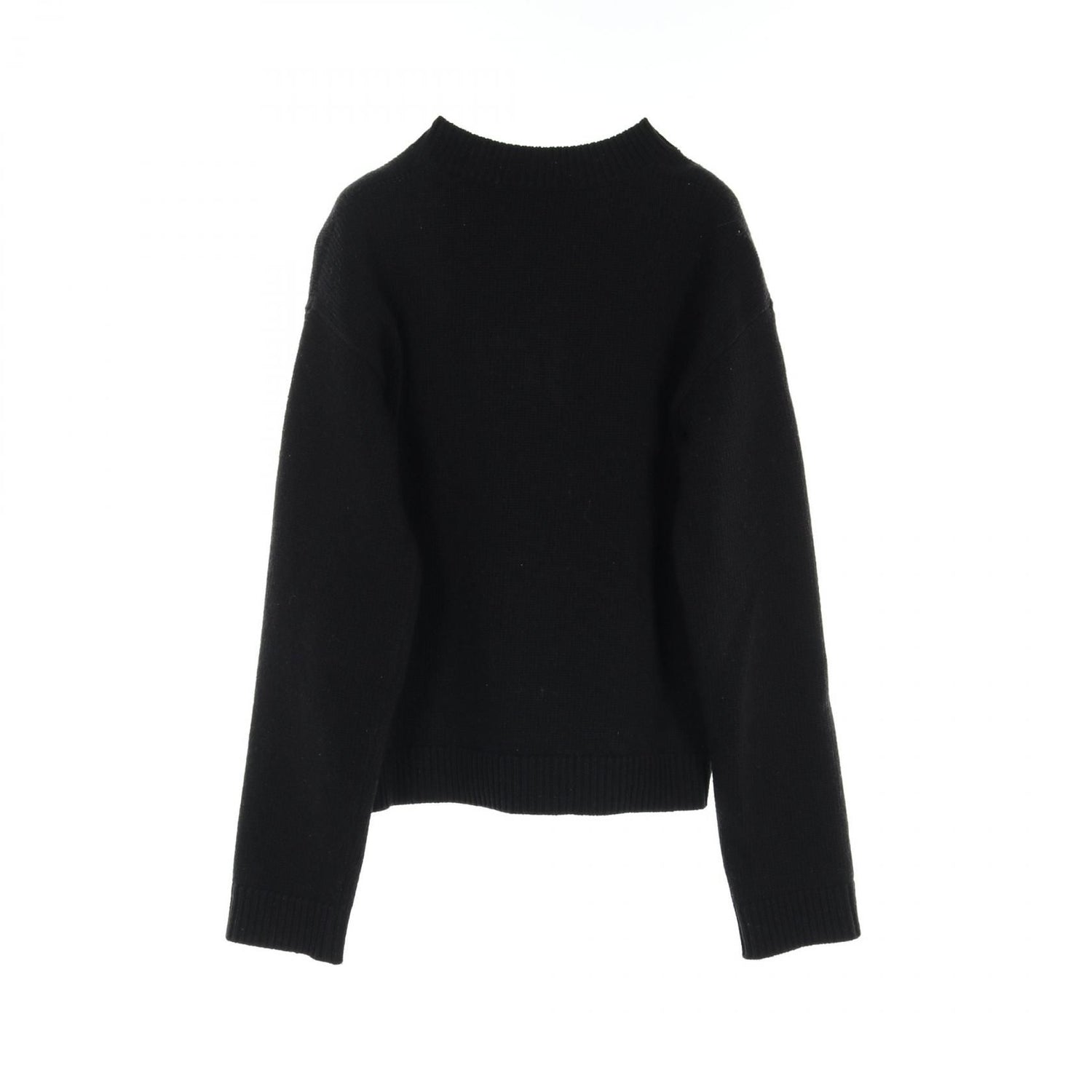 Gucci Intarsia Wool Top Knitwear Sweater 770072 Wool Black Logo