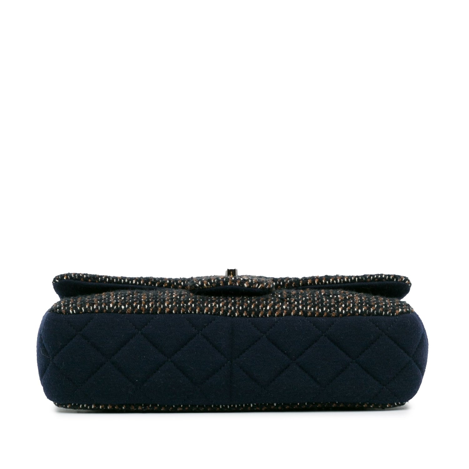 Chanel Small Jersey Tweed Flap Blue