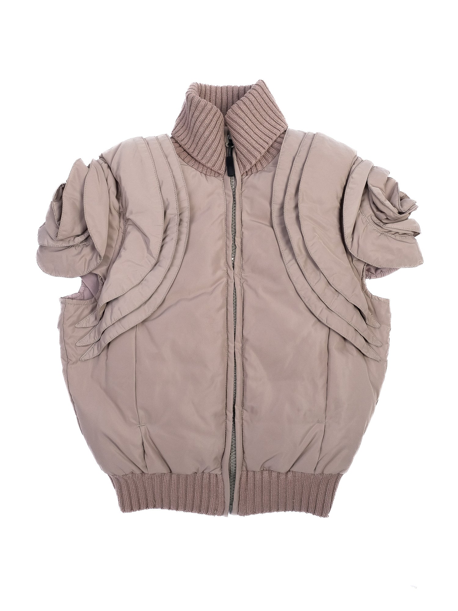 EXCELLENT Valentino Gray Nylon Short-Sleeved Jacket Size S