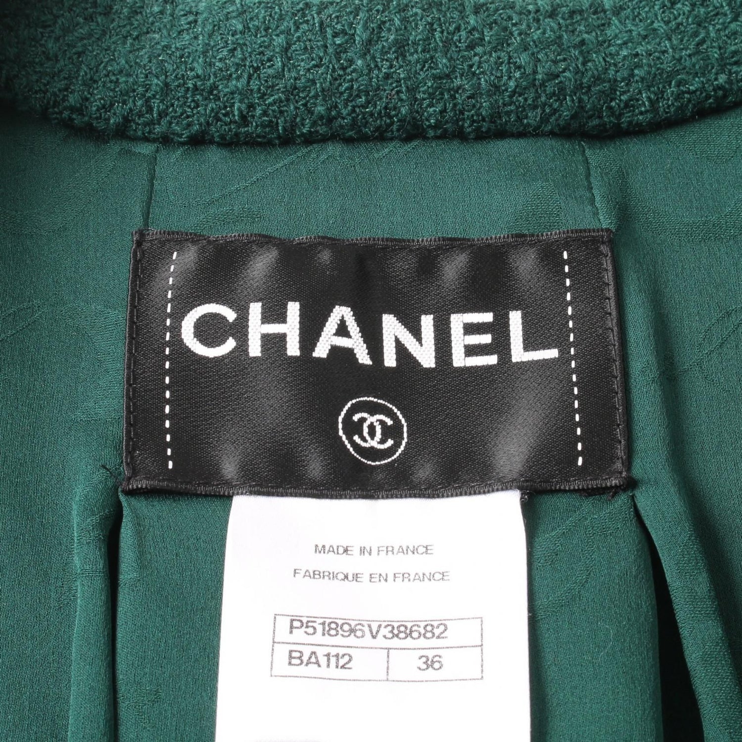 Chanel Green Coco Mark Button Other Jackets Wool P 51896v 38682