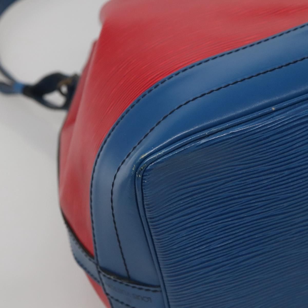 Louis Vuitton Epi Noe Shoulder Bag Bicolor Red Blue M 44084 Lv Auth