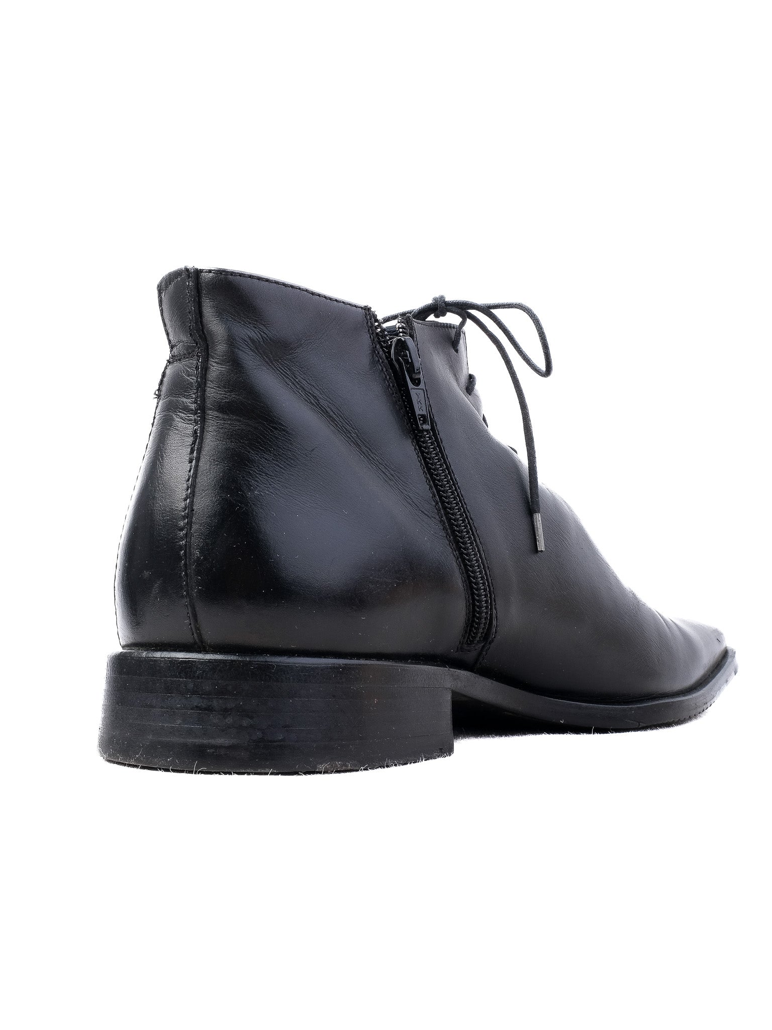 Excellent Aldo Brue Black Leather Dress Boots Size 43 with Zipper