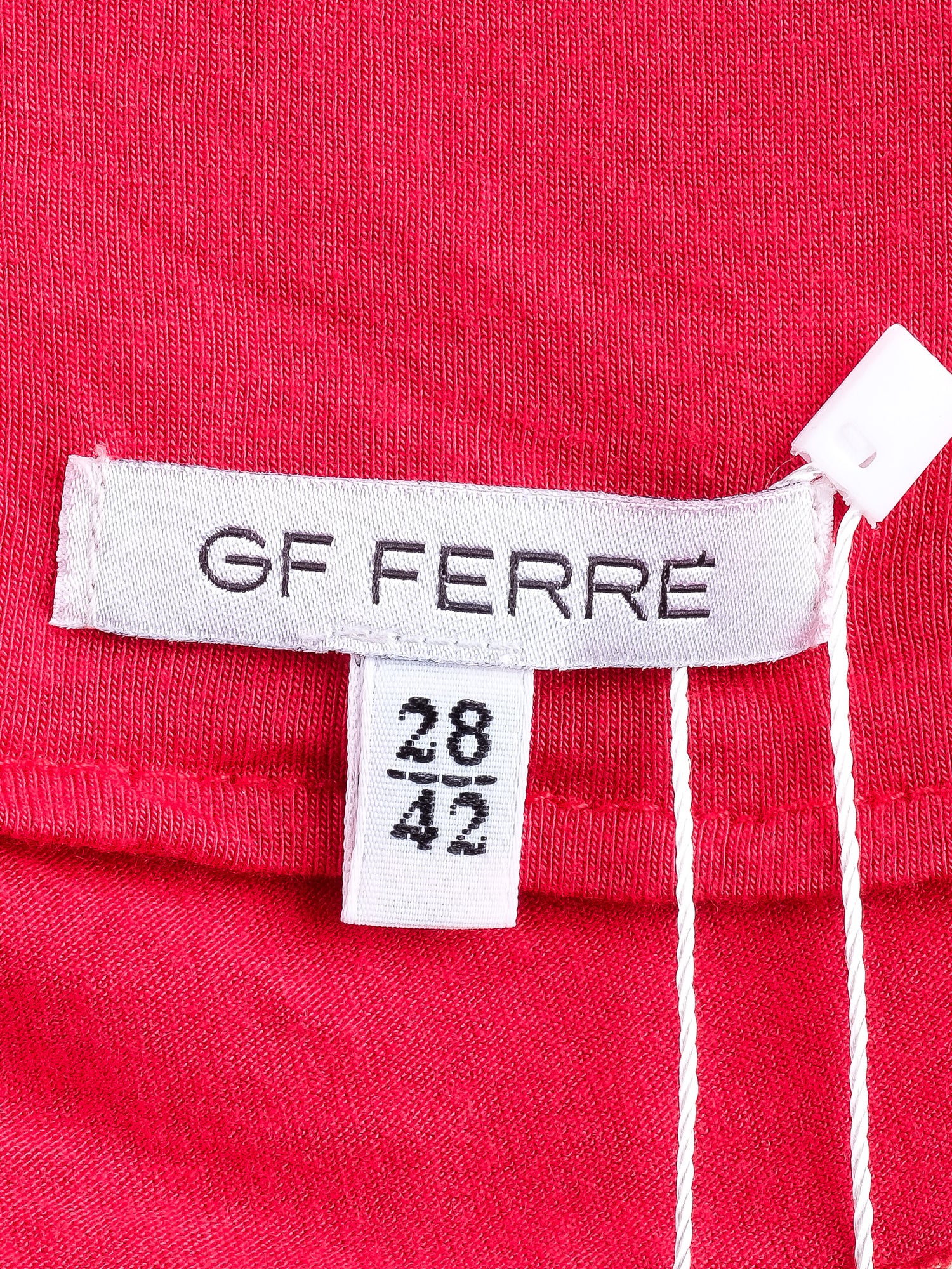 Excellent Gianfranco Ferr� Draped Red Dress Size L Viscose