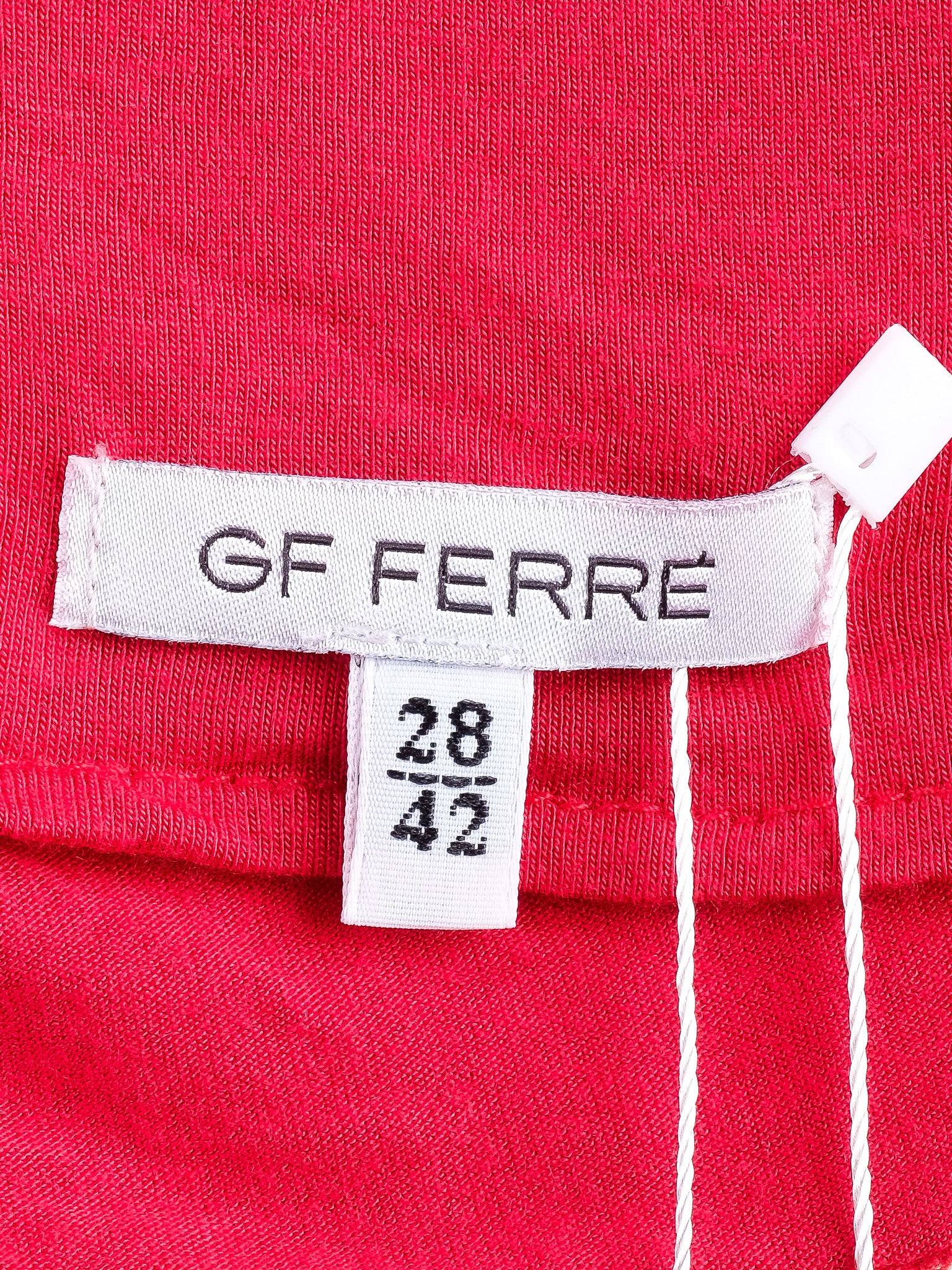 Excellent Gianfranco Ferr� Draped Red Dress Size L Viscose