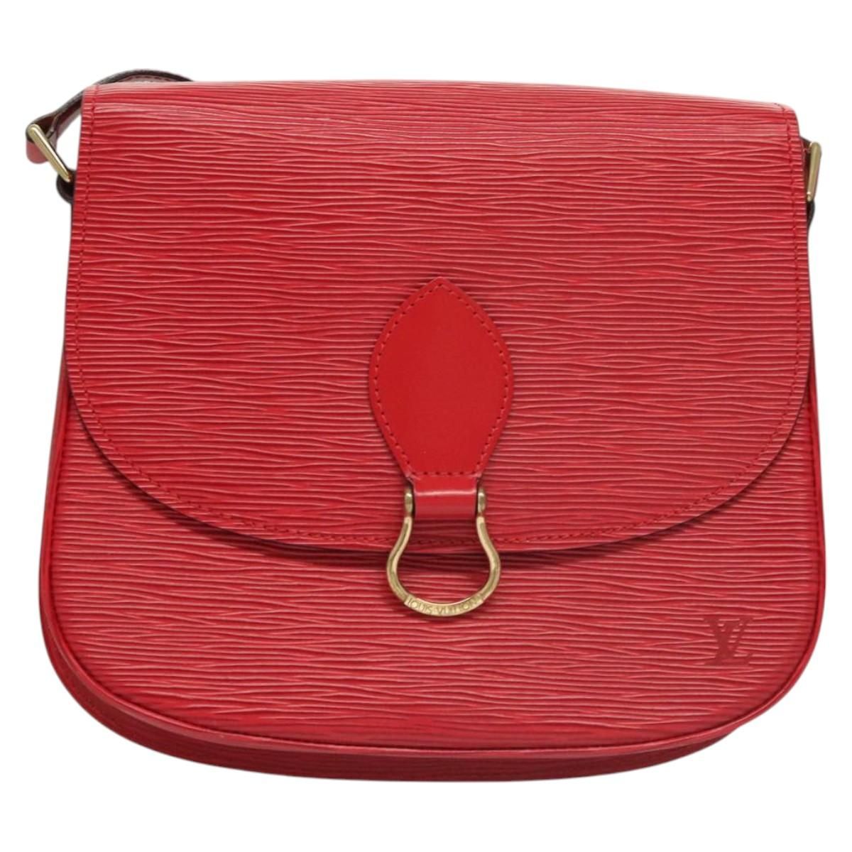 Louis Vuitton Epi Saint Cloud Gm Shoulder Bag Red M 52197 Lv Auth