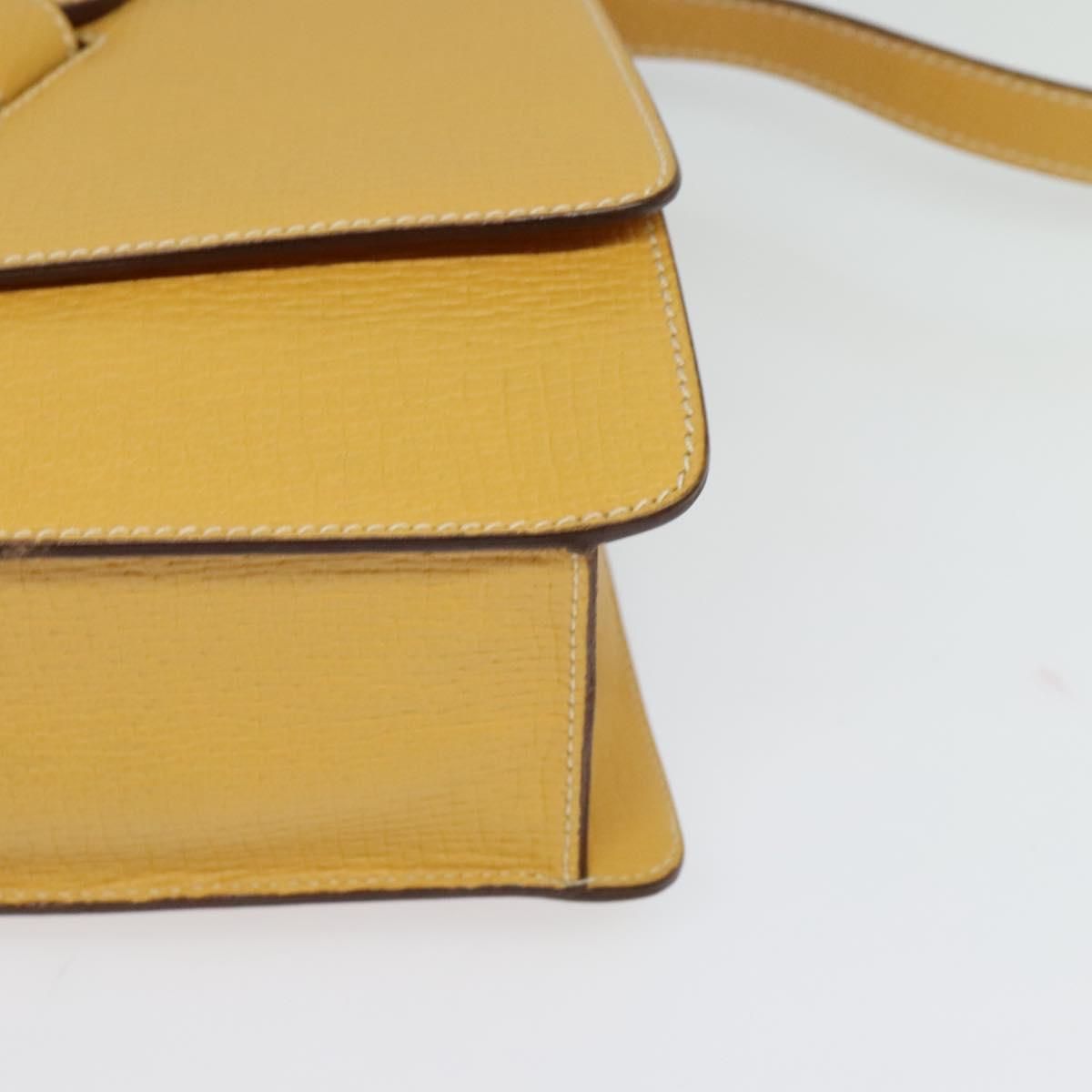 Loewe Barcelona Hand Bag Leather 2way Yellow Auth
