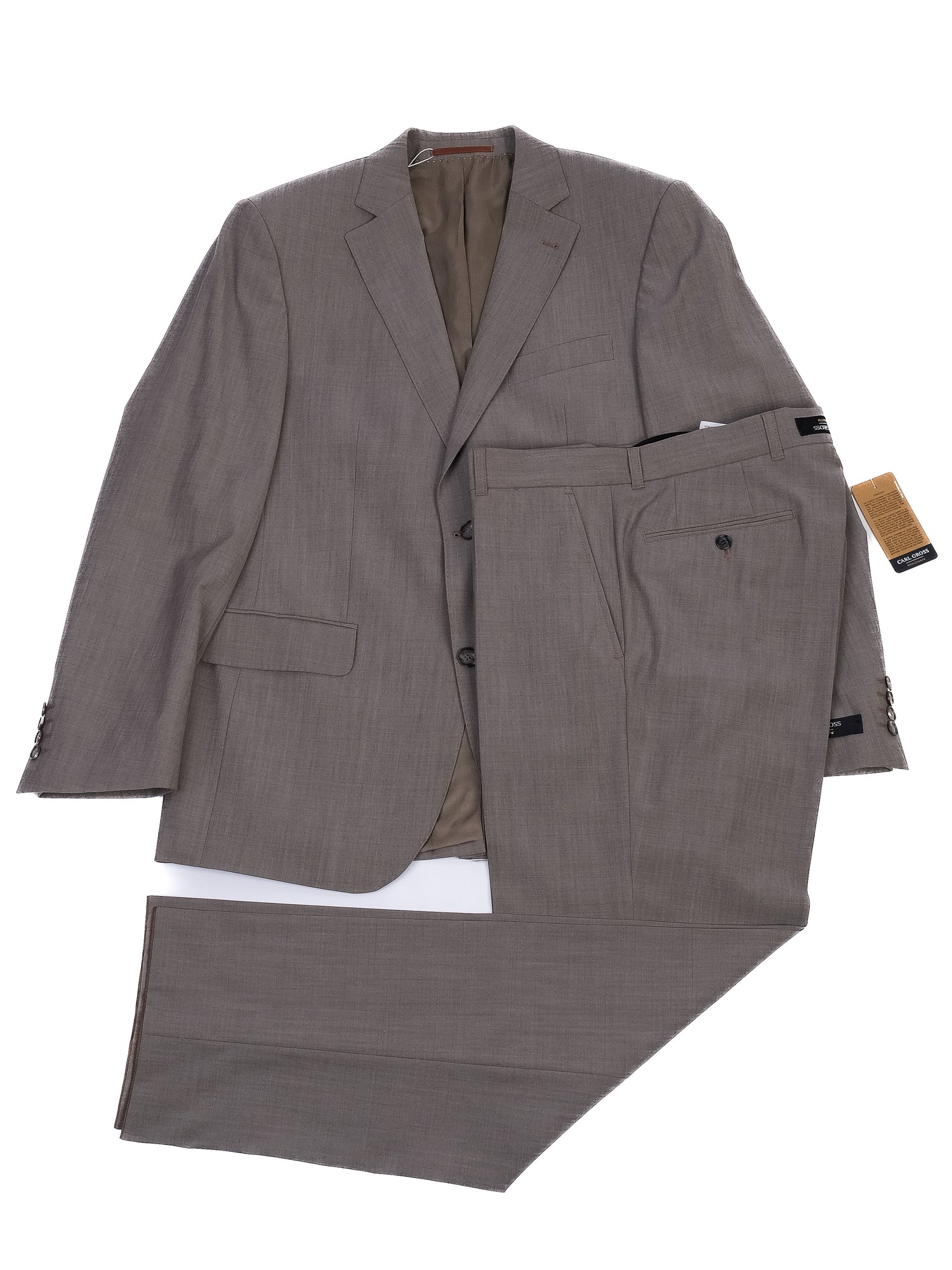 NEW Carl Gross Light Gray Wool MenÕs Suit Size XL
