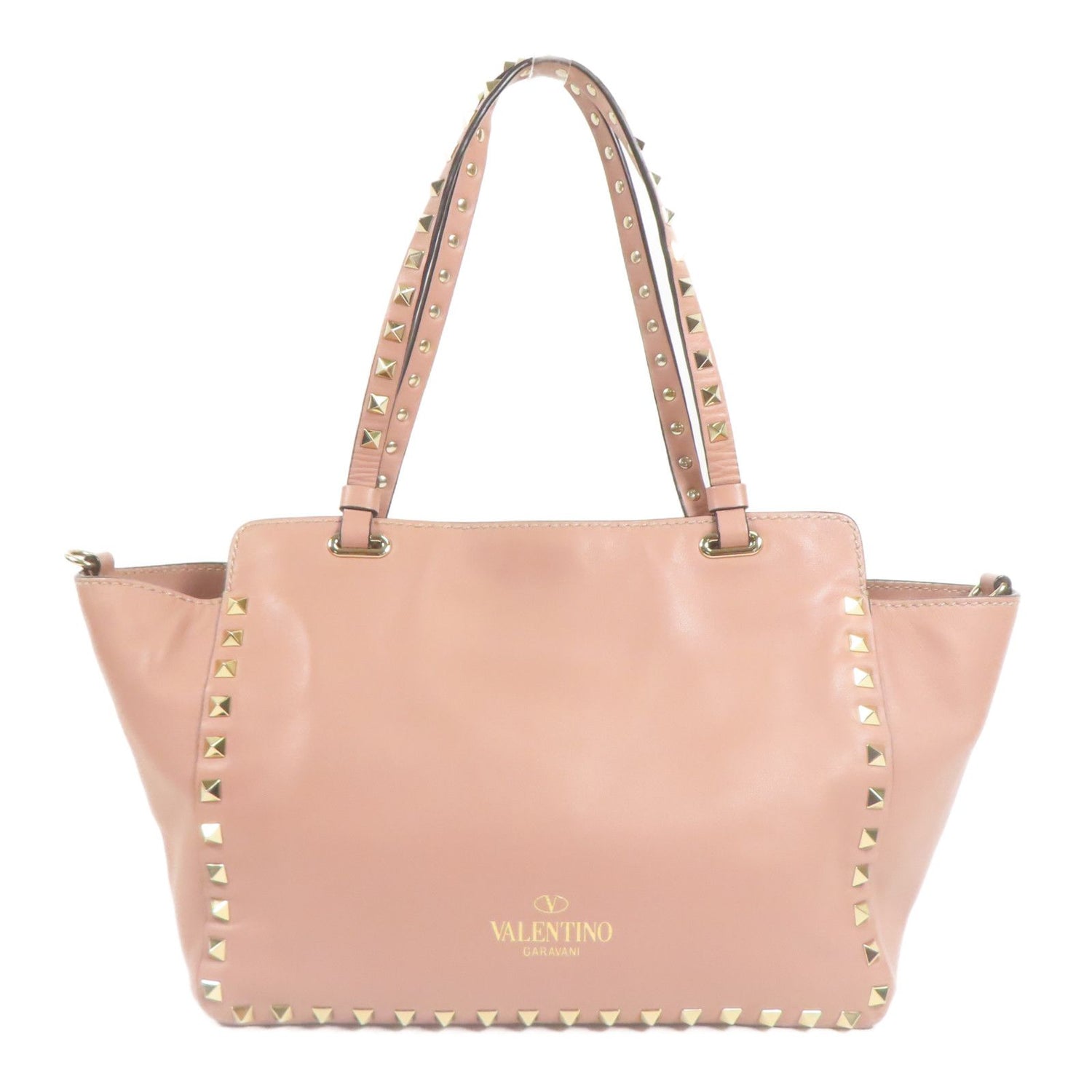 Valentino Cowhide Leather 2Way Shoulder Gold Hand-ground Shoulder Bag 2way Shoulder Bag Purple Pink Calfskin (cowhide)