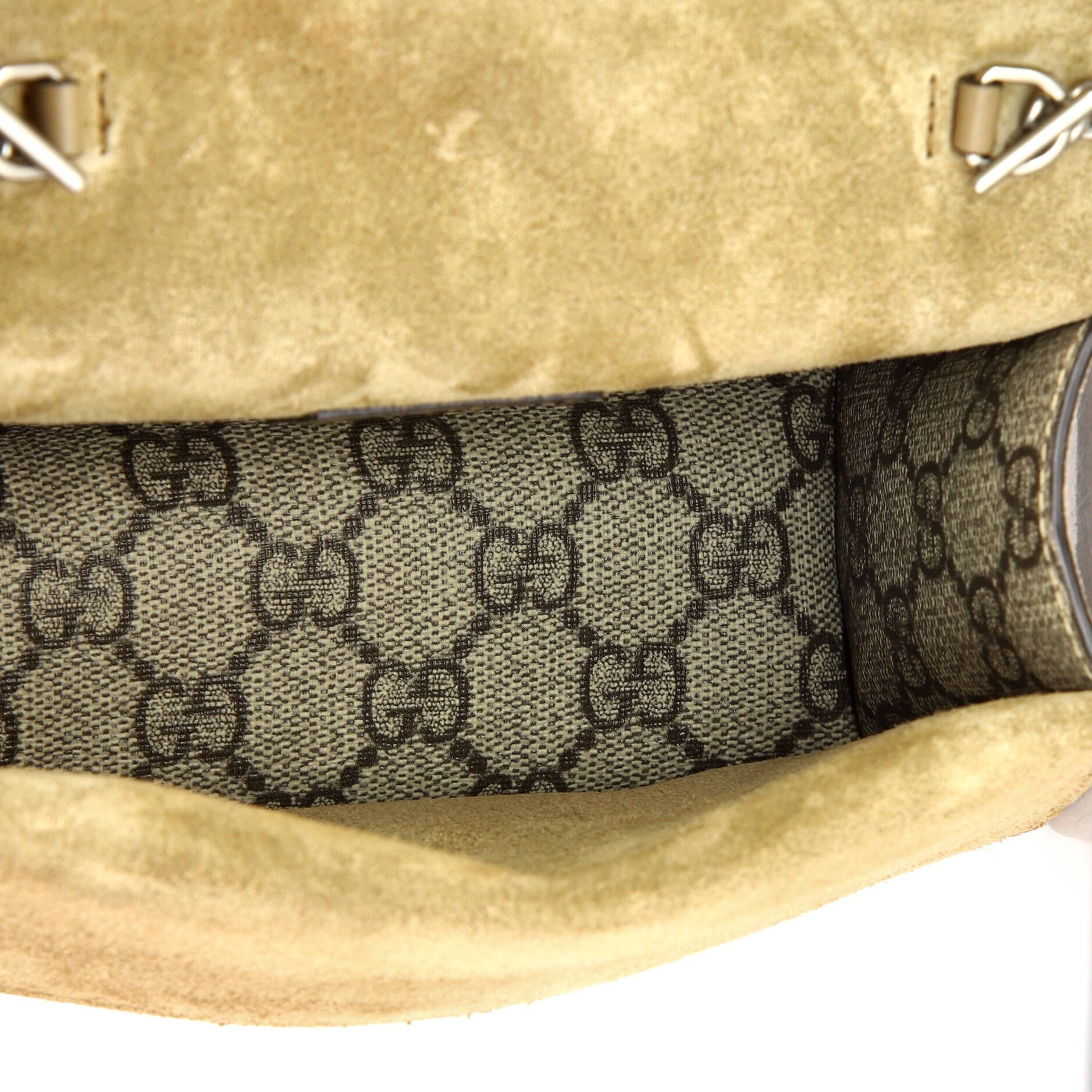 Gucci Dionysus Convertible Top Handle Bag Gg Coated Canvas Mini