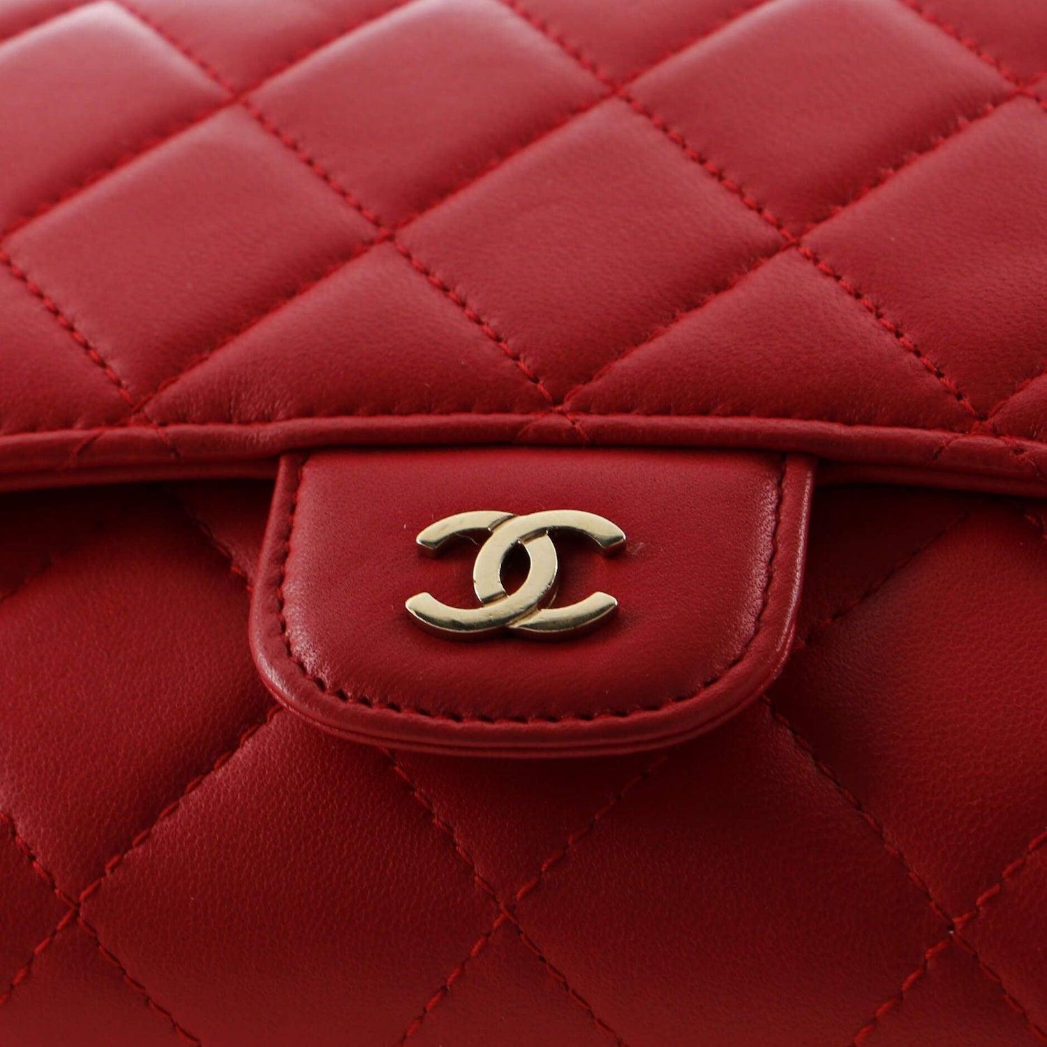 Chanel Wallet On Short Chain Quilted Lambskin