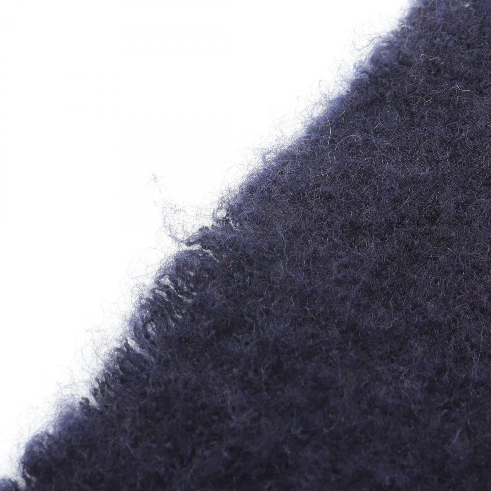 Chanel Navy Multicolor Coco Mark Camelia Scarf Wool Silk Cashmere