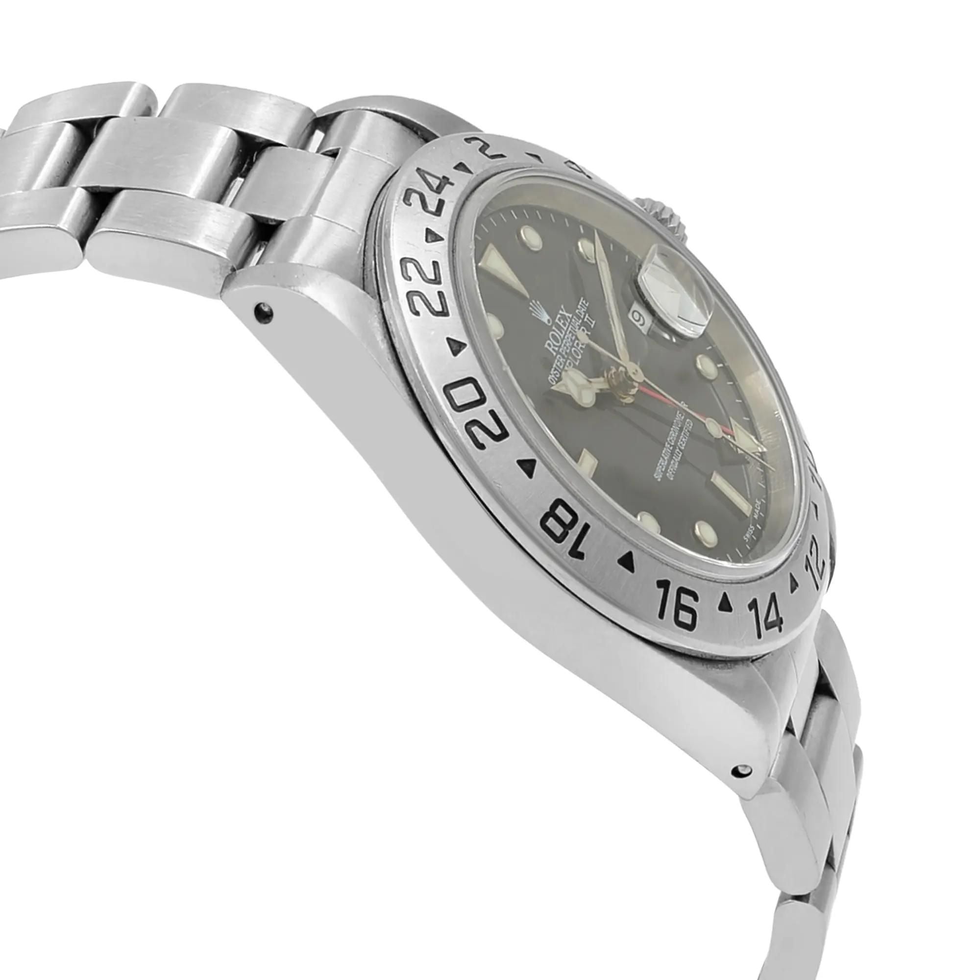 Rolex Explorer II Black Dial Steel Black Dial Automatic Mens Watch 16570