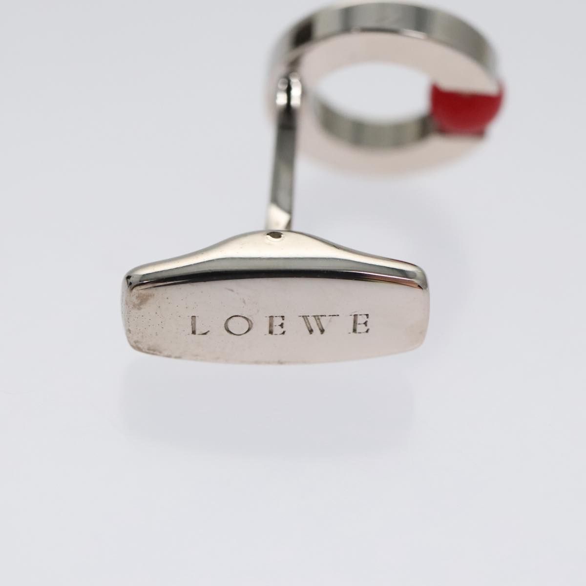 Loewe Cuffs Metal Silver Tone Auth