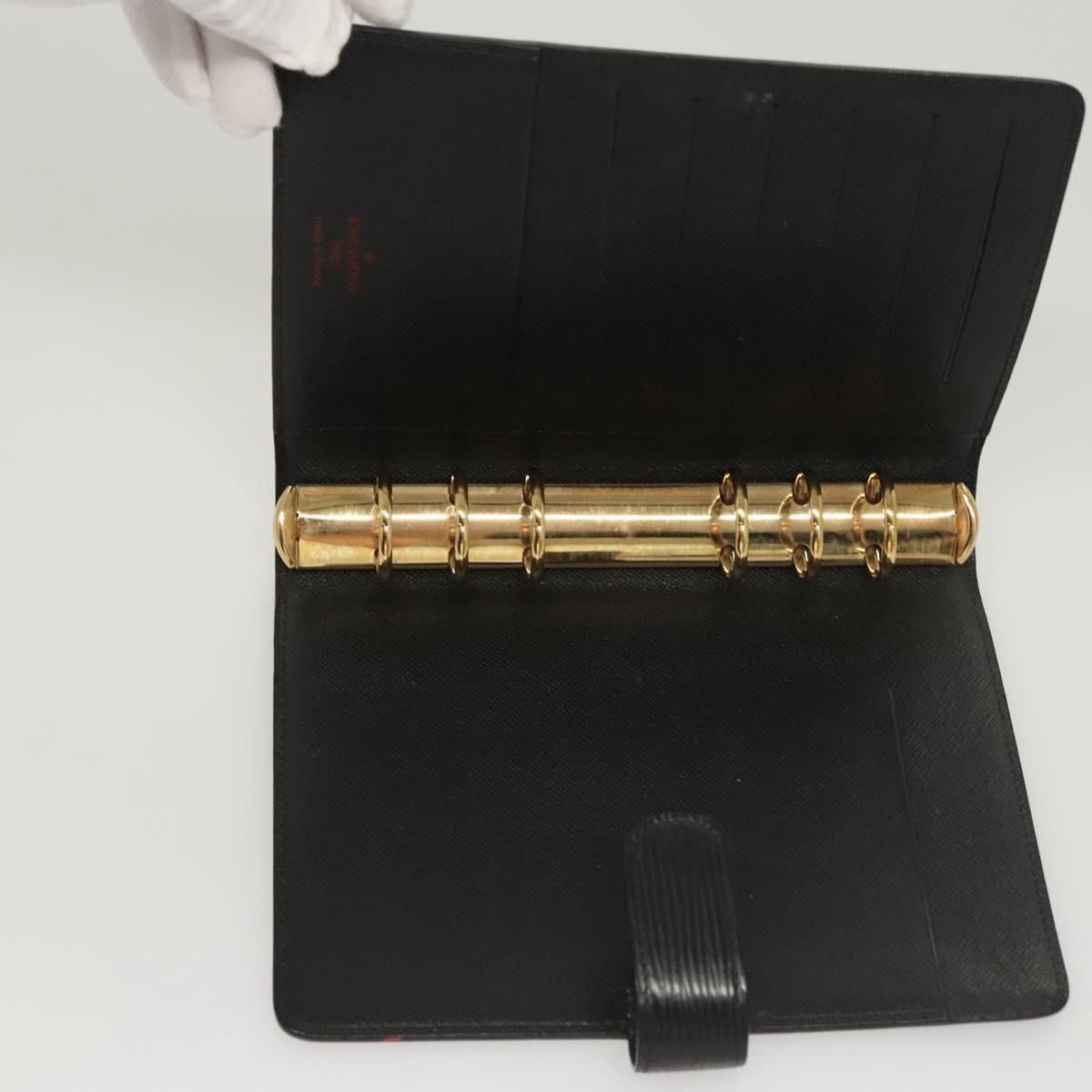 Louis Vuitton Epi Agenda Mm Day Planner Cover Black R 20042 Lv Auth
