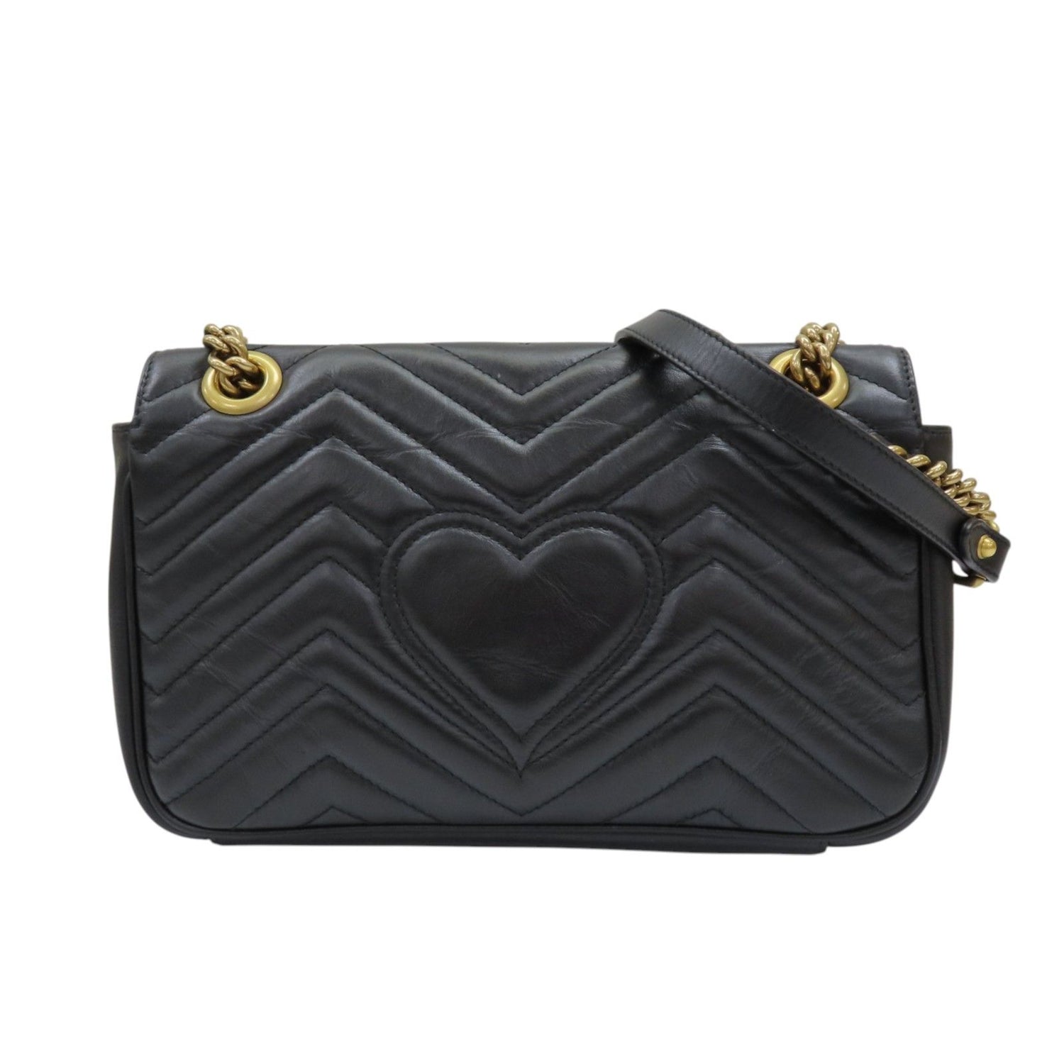 Gucci GG Marmont Small Shoulder Bag Calfskin Black 443497