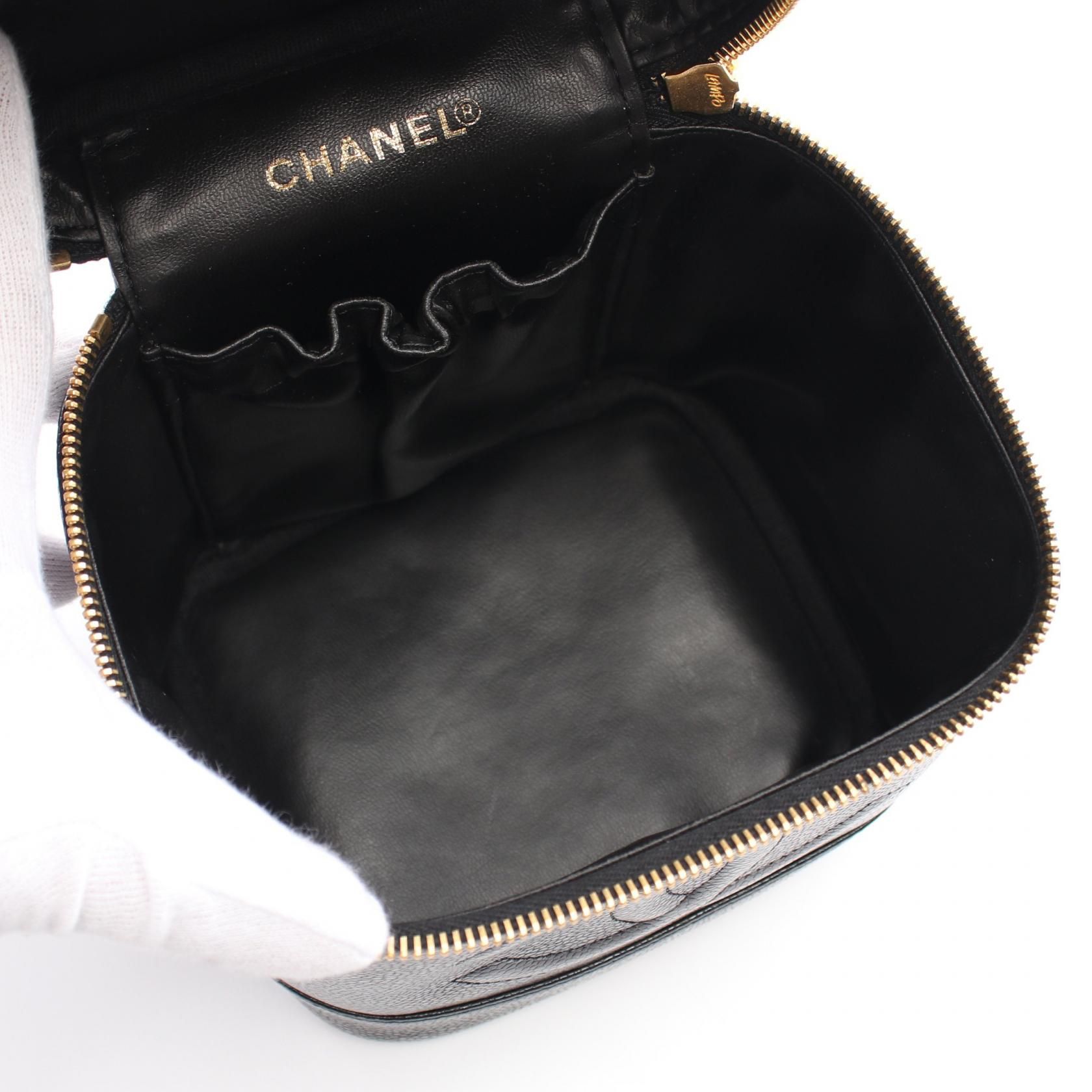Chanel Coco Mark Handbag A 01998 Calfskin Grained CalfskinBlack