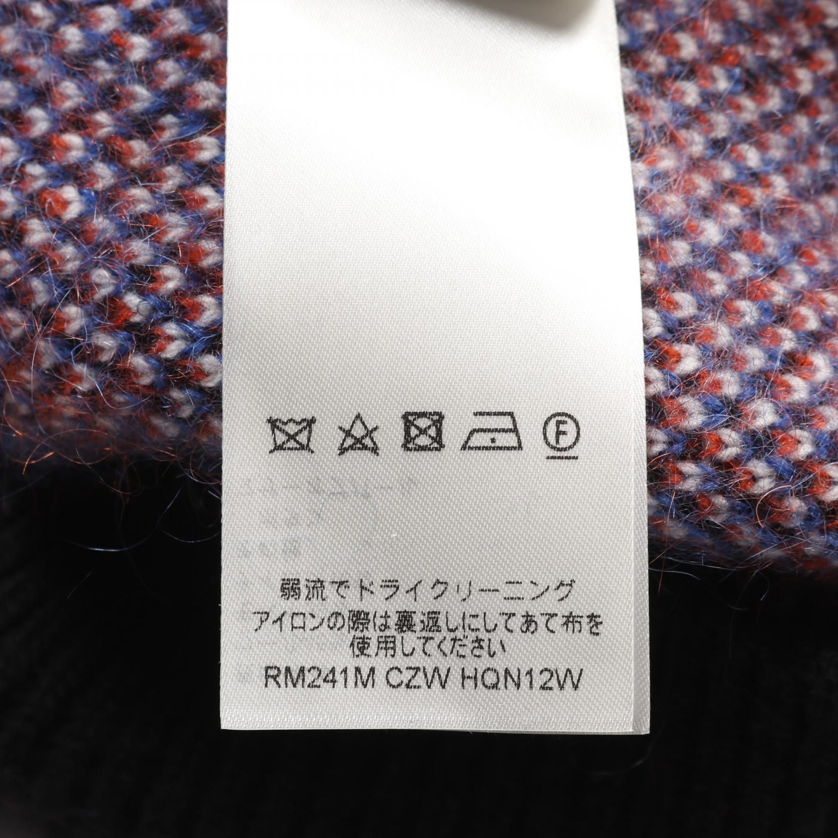 Louis Vuitton Lv Logo Chunky Wool Orange Black Blue Orange Cardigan Rm 241m Czw Hqn 12w