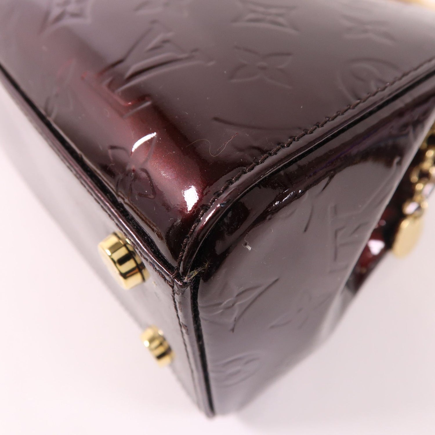 Louis Vuitton Vernis Brea Mm Hand-milled Shoulder Bag Rouge Fauviste Red Rouge 2way Shoulder Bag M 91690