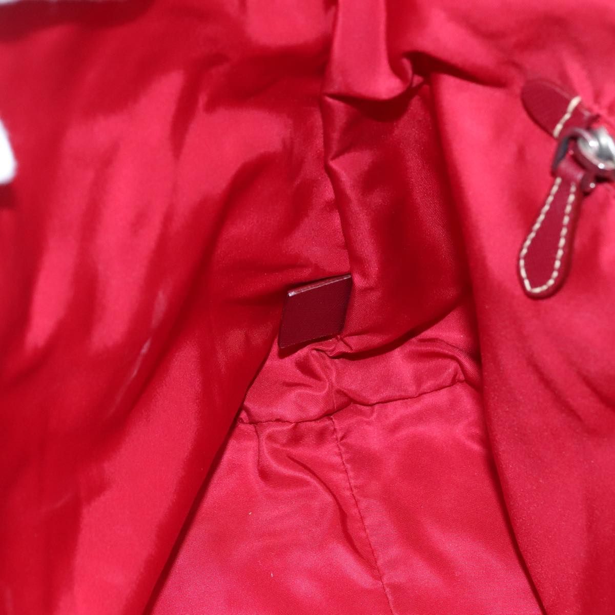 Prada Tote Bag Nylon Pink Silver Auth
