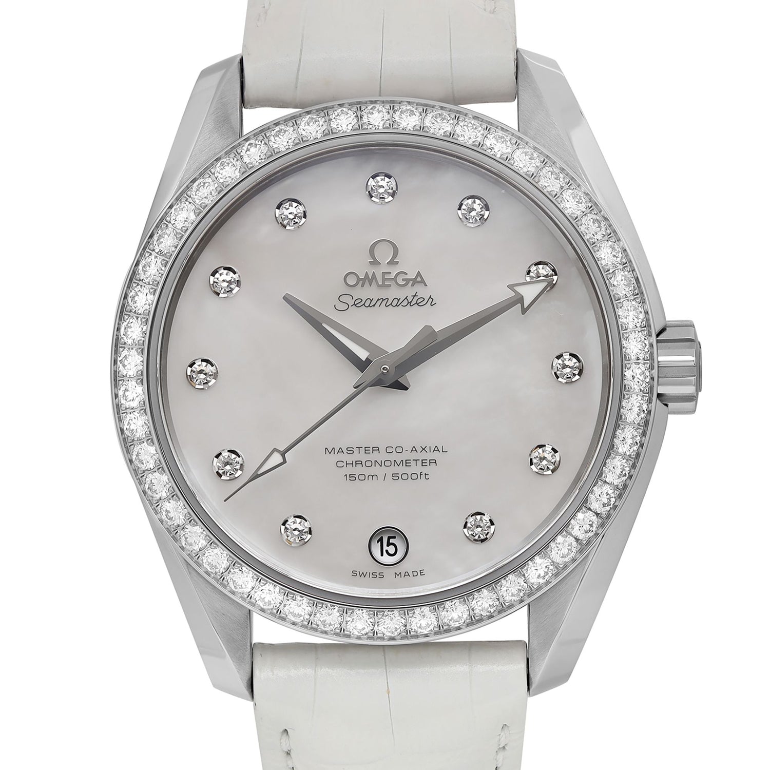 Omega Seamaster Aqua Terra Steel MOP Diamond Dial Automatic 231.18.39.21.55.001