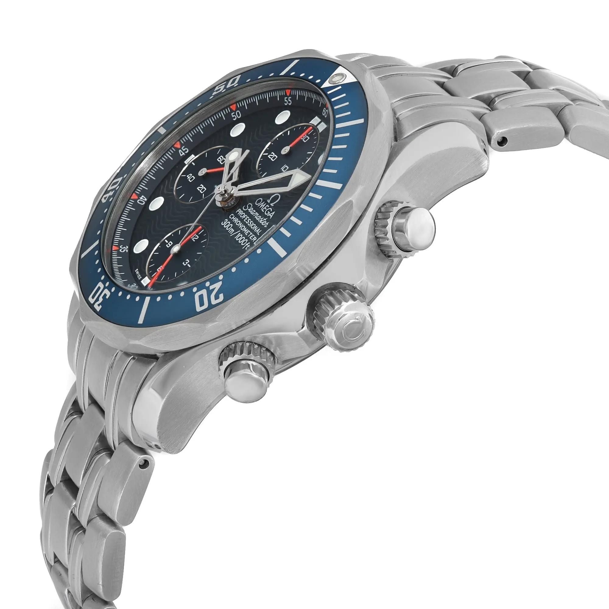 Omega Seamaster Diver 300 Chronograph Steel 42mm Blue Dial Mens Watch 2599.80.00
