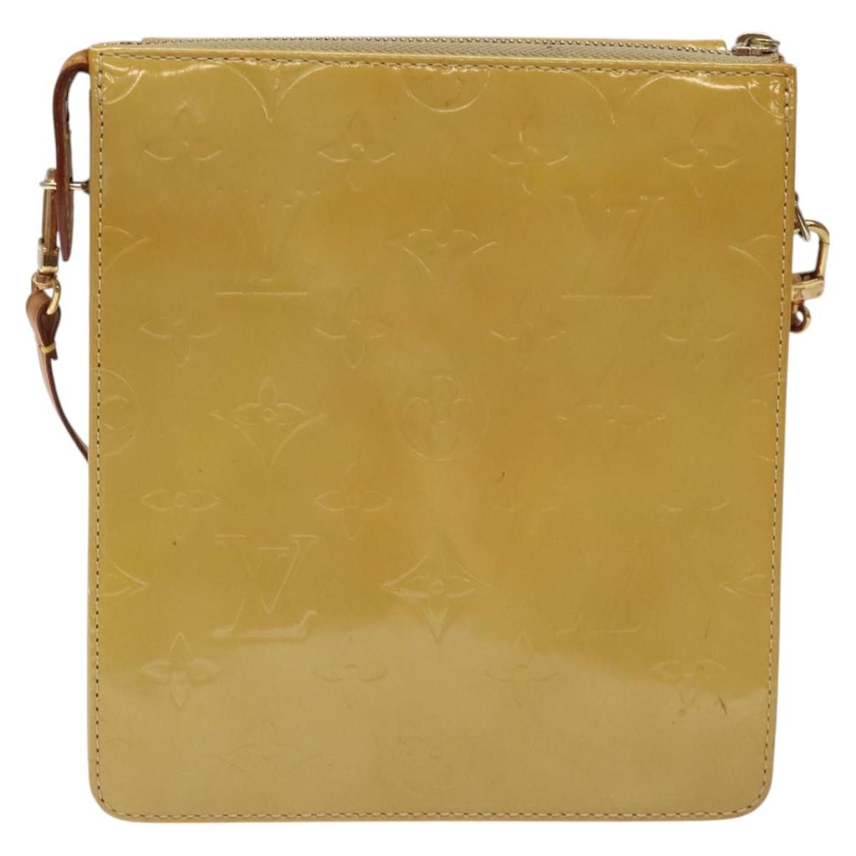 Louis Vuitton Vernis Motto Accessory Pouch Beige M 91136 Lv Auth