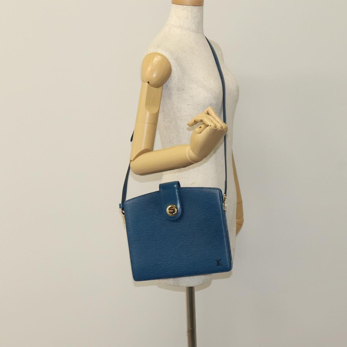 Louis Vuitton Epi Capuchin Shoulder Bag Blue M 52345 Lv Auth