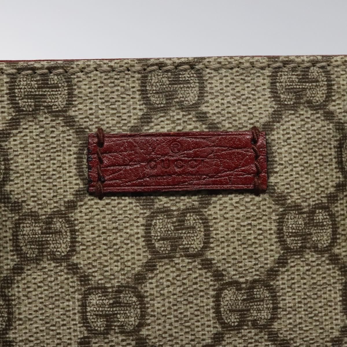 Gucci Gg Supreme Hand Bag Pvc Leather Beige 117551 Auth
