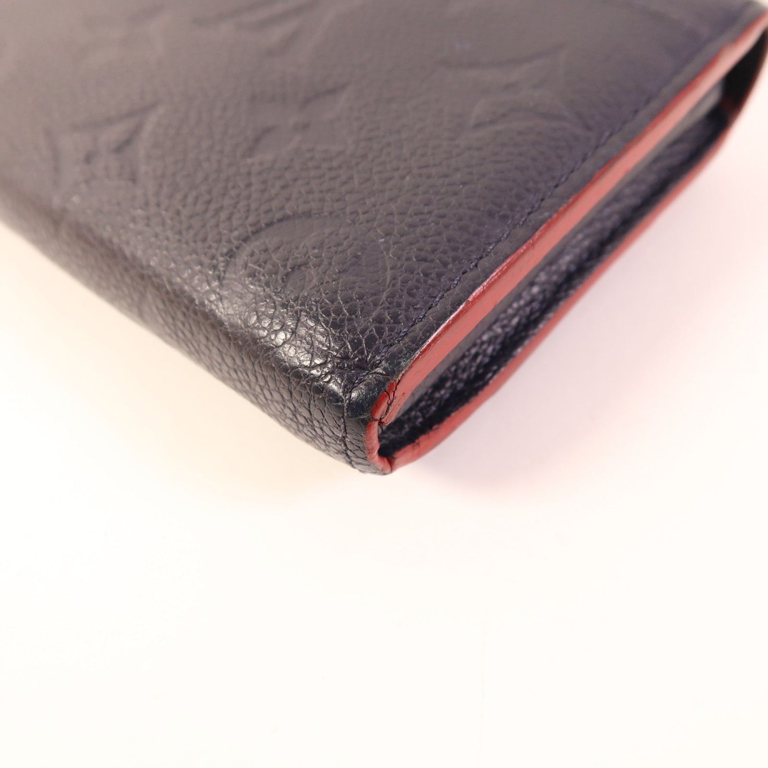 Louis Vuitton Empreinte Sarah Long Wallet Navy Blue Bifoldpurse M 61182