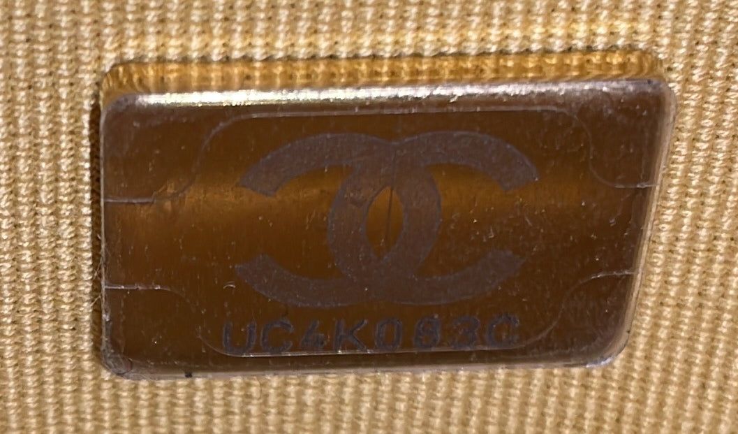 Chanel Yellow Shopping Bag Clutch With Chain Quilted Shiny Lambskin Small