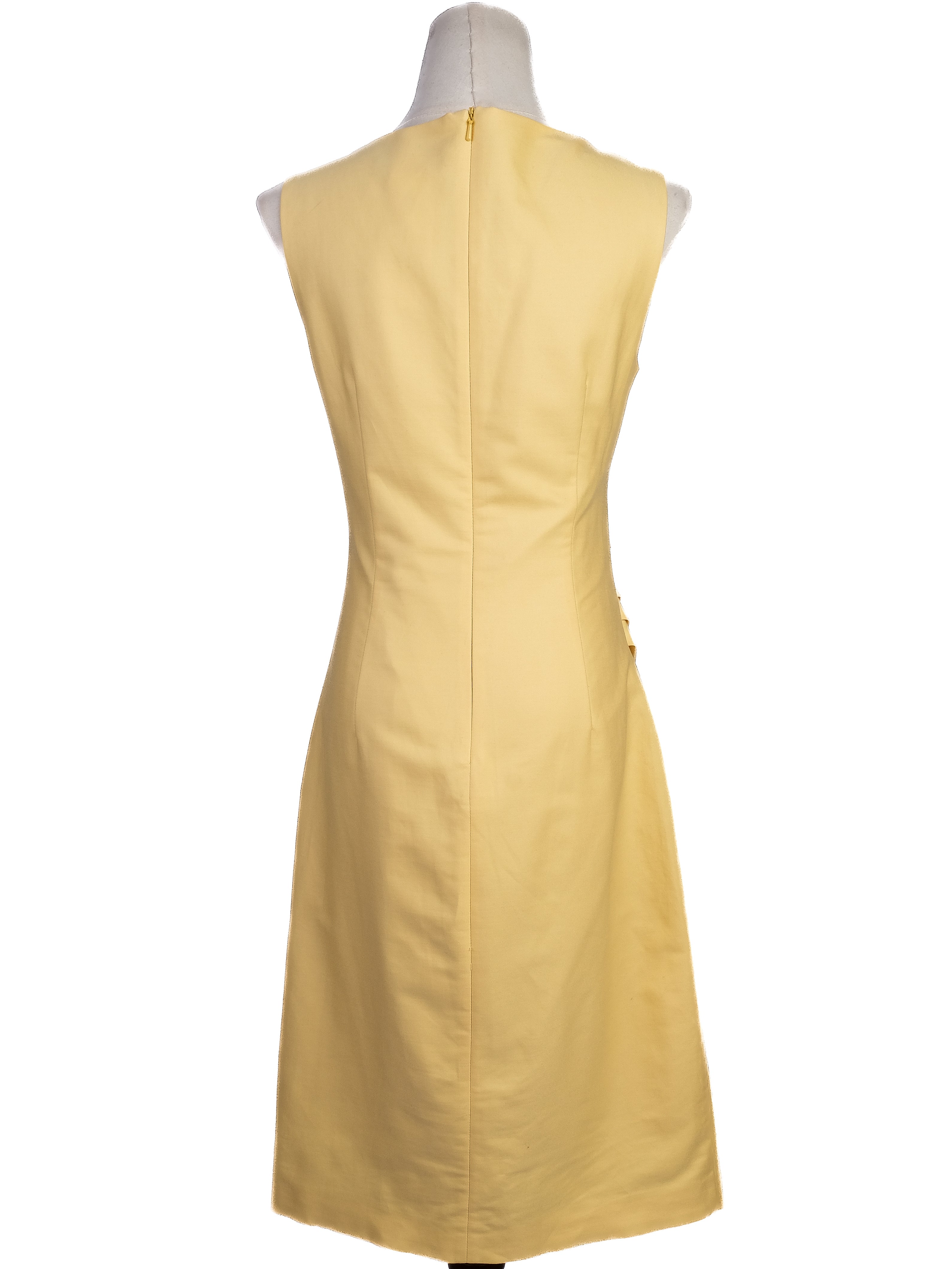 Max Mara Yellow Silk Dress Sleeveless Excellent Condition