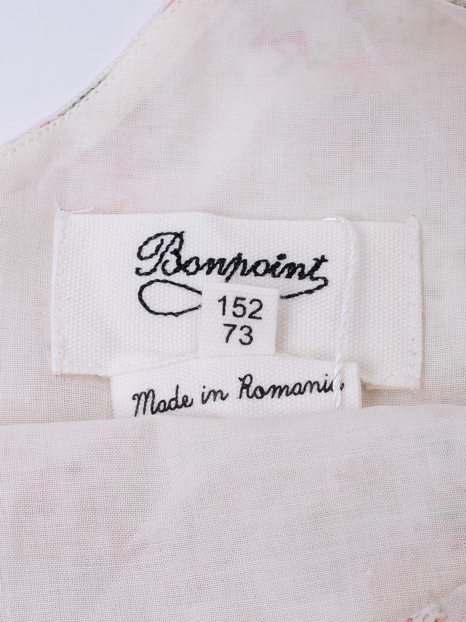 Excellent Bonpoint Floral Dress Size 12 for Kids - Pink & White