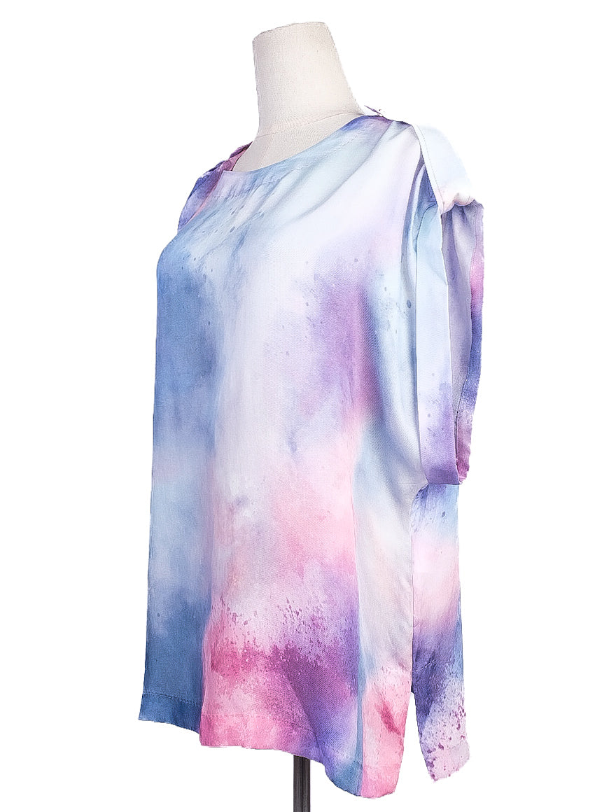 NEW Escada Black T-Shirt XL Colorful Floral Design Cotton