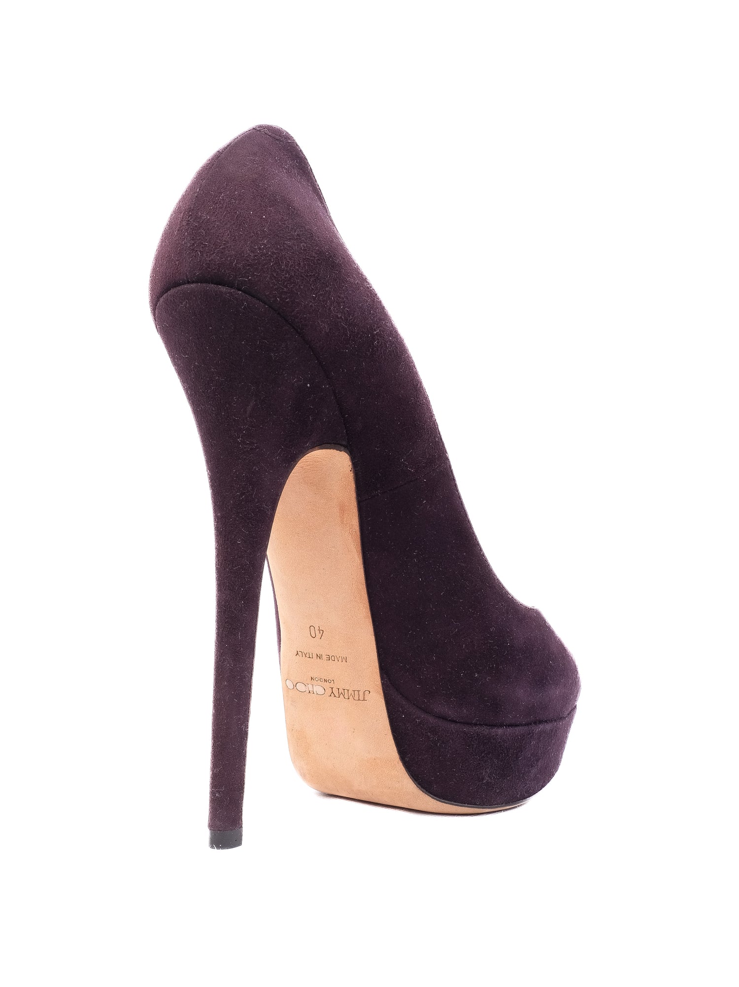 Perfect Jimmy Choo Purple Leather High Heeled Pumps Size 40