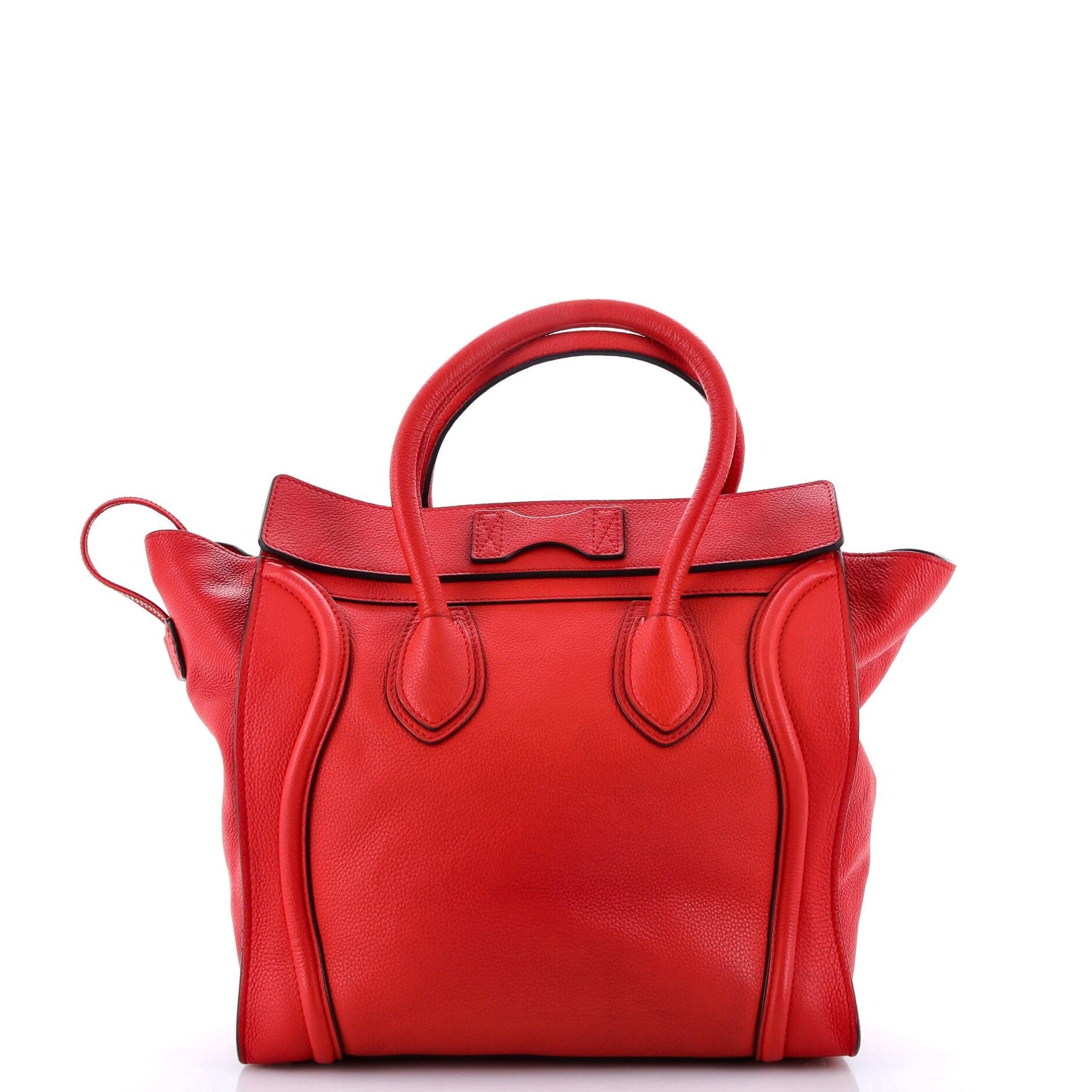 Celine Luggage Bag Grainy Leather Mini