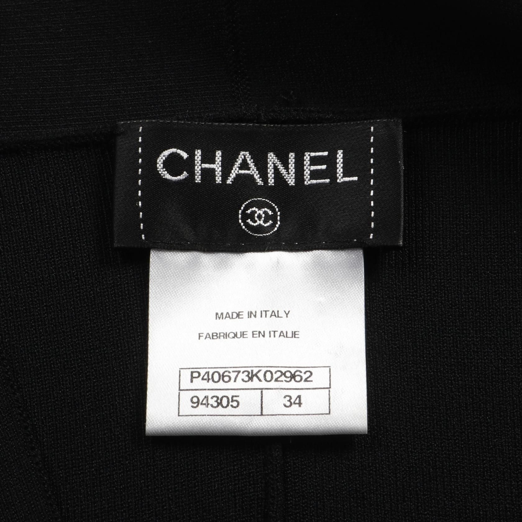 Chanel Black Coco Mark Button Cardigan Rayon P 40673k 02962