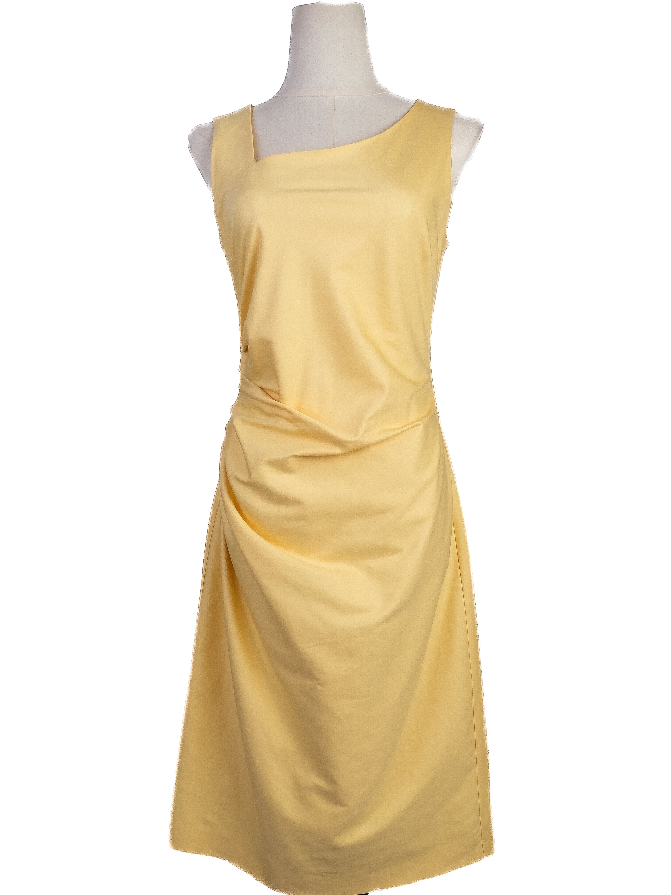 Max Mara Yellow Silk Dress Sleeveless Excellent Condition