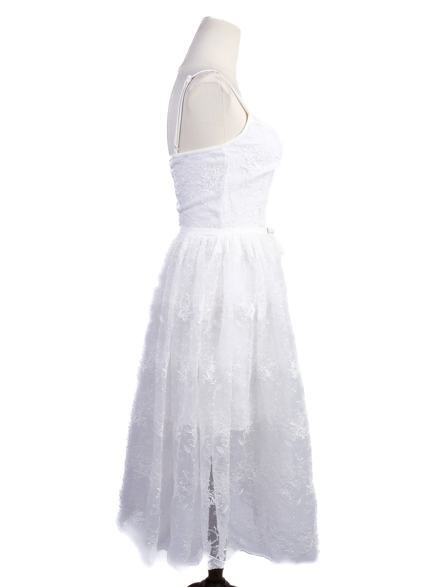 Excellent Isabel Garcia White Sheer Lace Dress Size XS