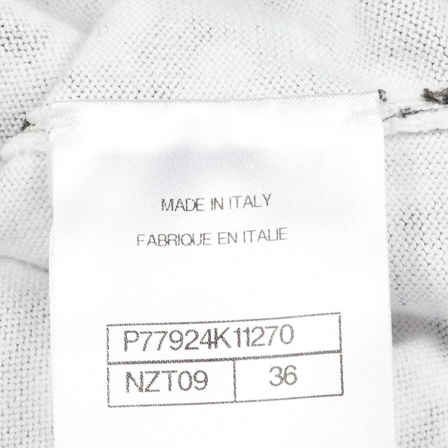 Chanel Gray White Coco Mark T-shirt Cotton P 77924