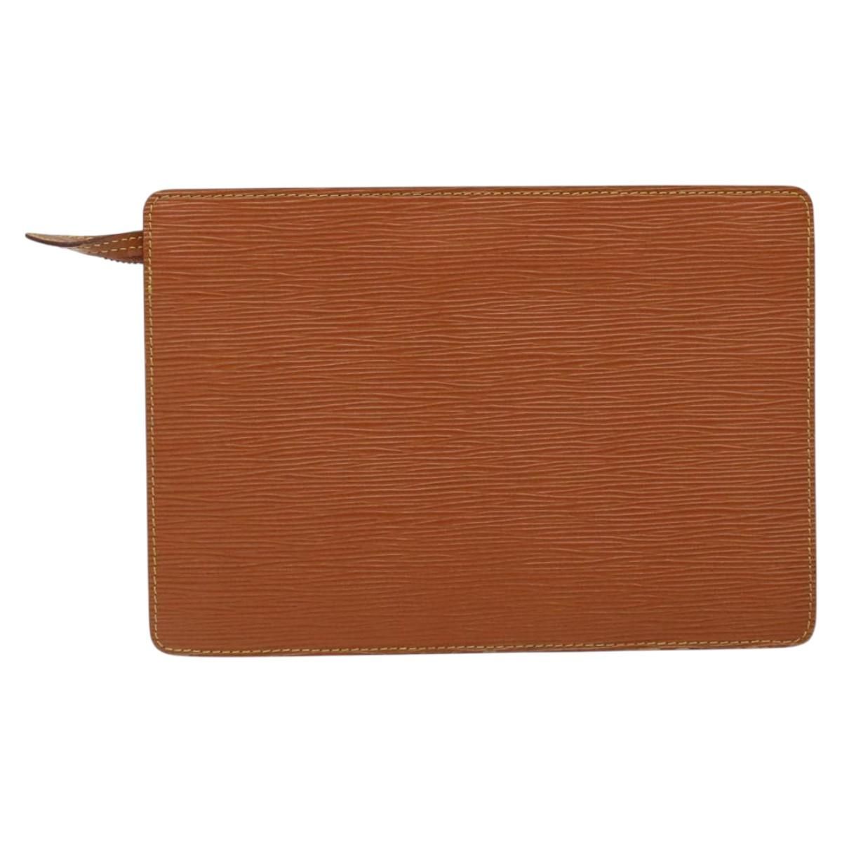 Louis Vuitton Epi Pochette Homme Clutch Bag Zipangu Gold M 52528 Lv Auth