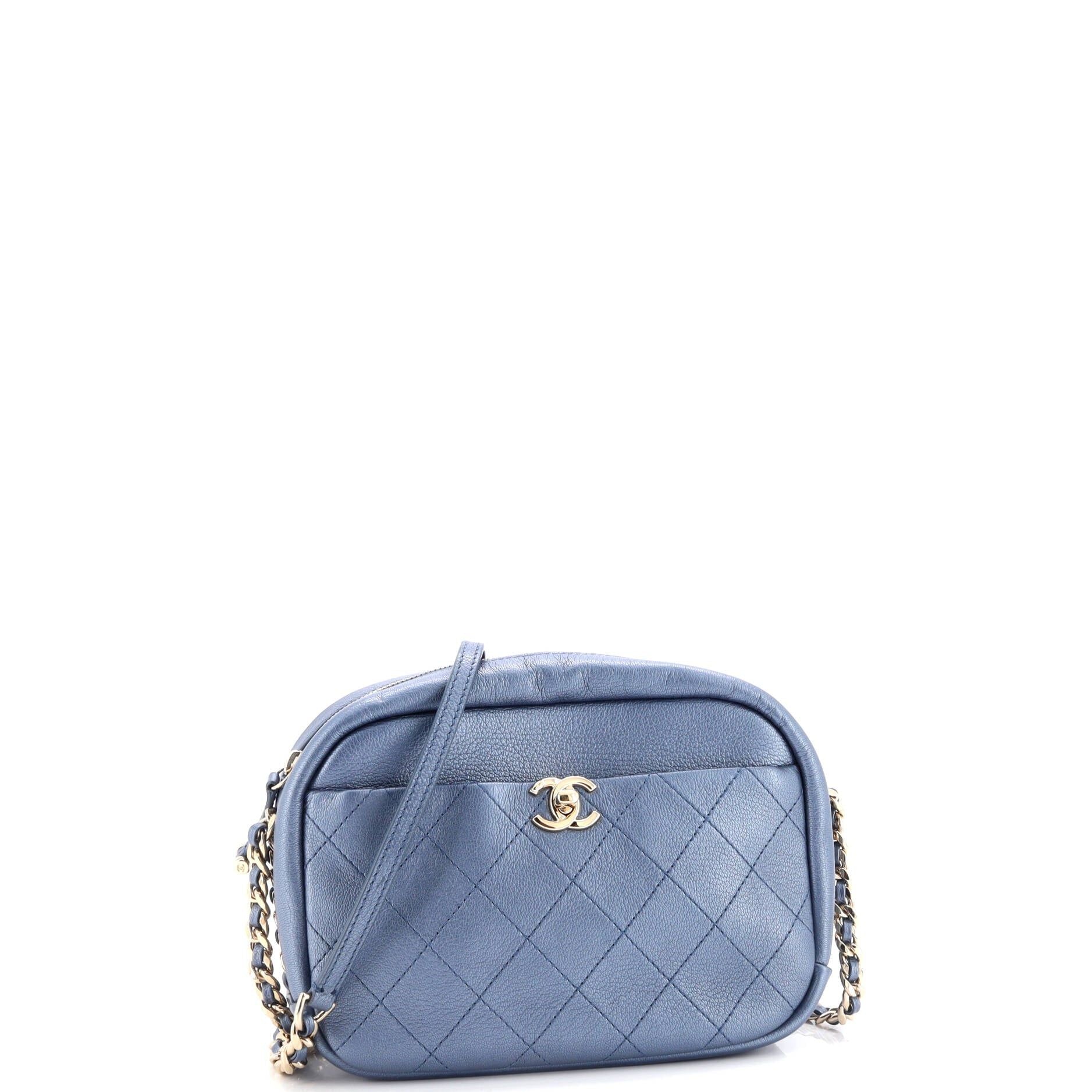 Chanel Casual Trip Camera Case Quilted Goatskin Large