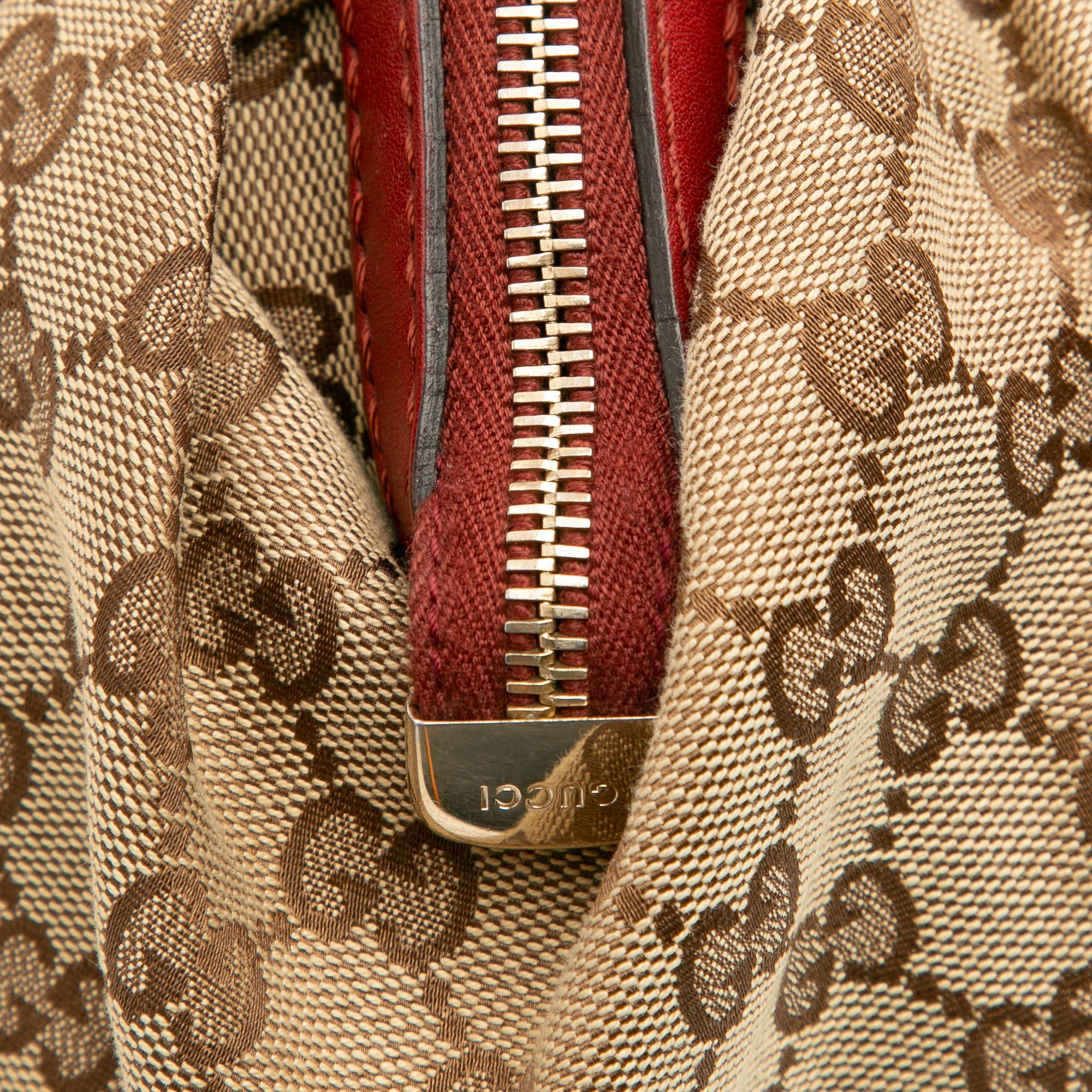 Gucci GG Canvas Sukey Satchel Brown