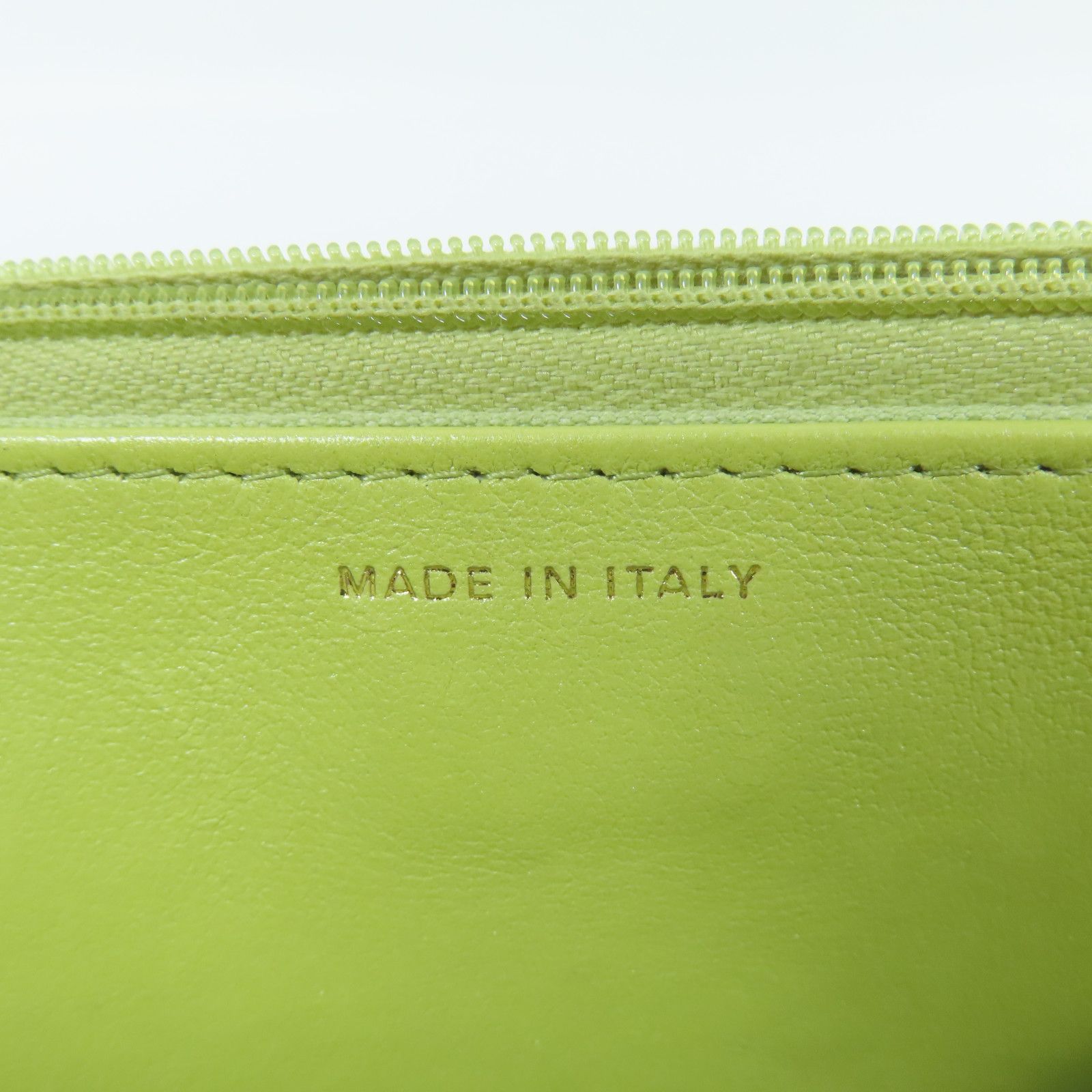 Chanel Green Cowhide Leather Woc Wallet On Chain Golden Cross Shoulder Back Bag Calfskin (cowhide) Ap 31