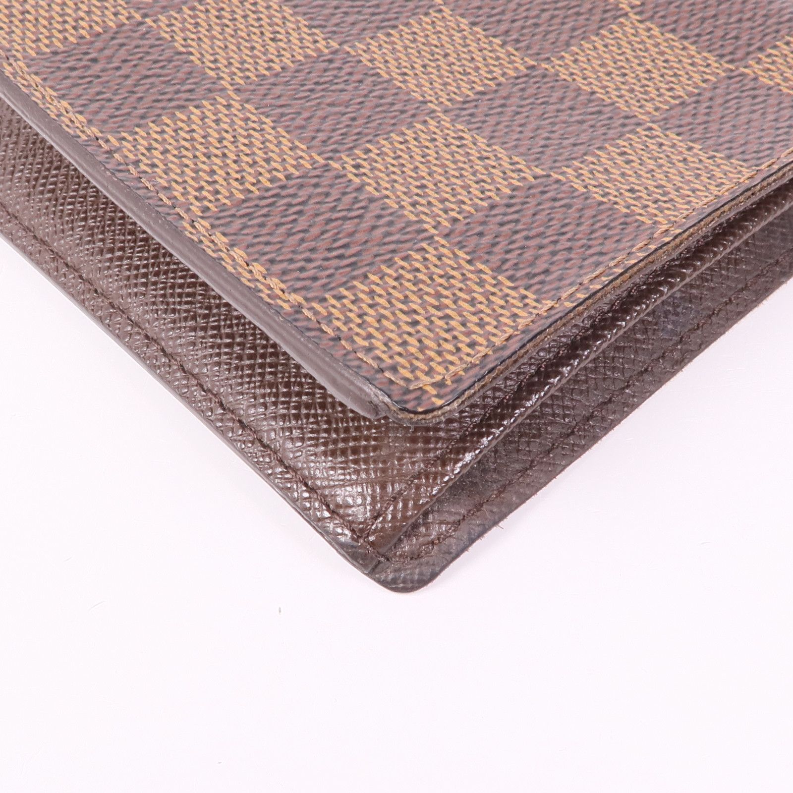 Louis Vuitton Damier Wallet Ebene Brown Bi-Fold Wallet N 61666