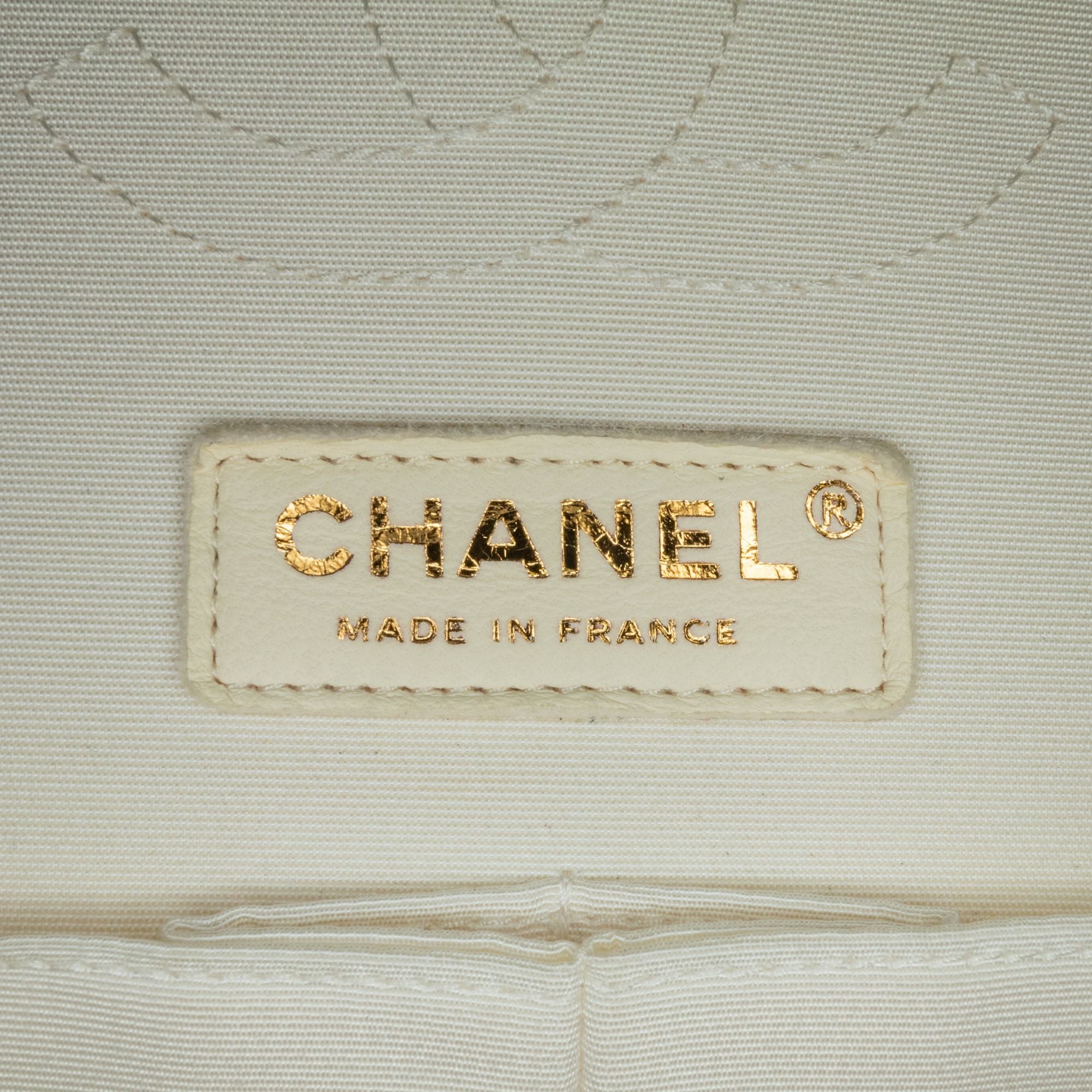 Chanel Medium Classic Printed Denim Floral Double Flap Brown