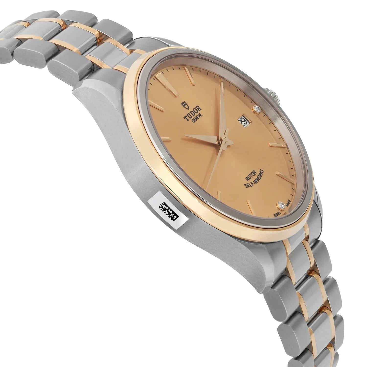Tudor Style 41mm 18k Yellow Gold Steel Champagne Diamond Dial Men Watch 12703