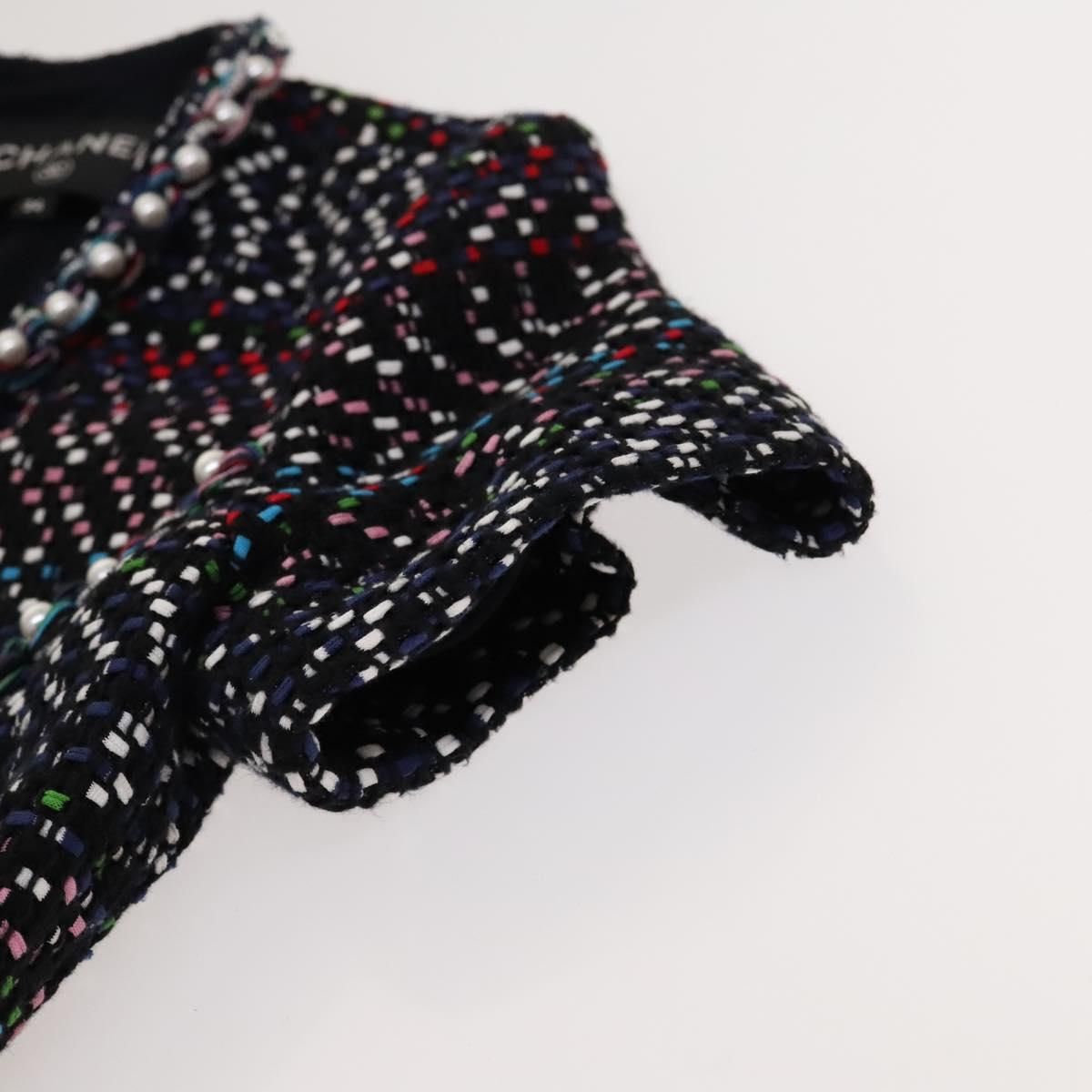 Chanel One Piece Tweed Navy Cc Auth