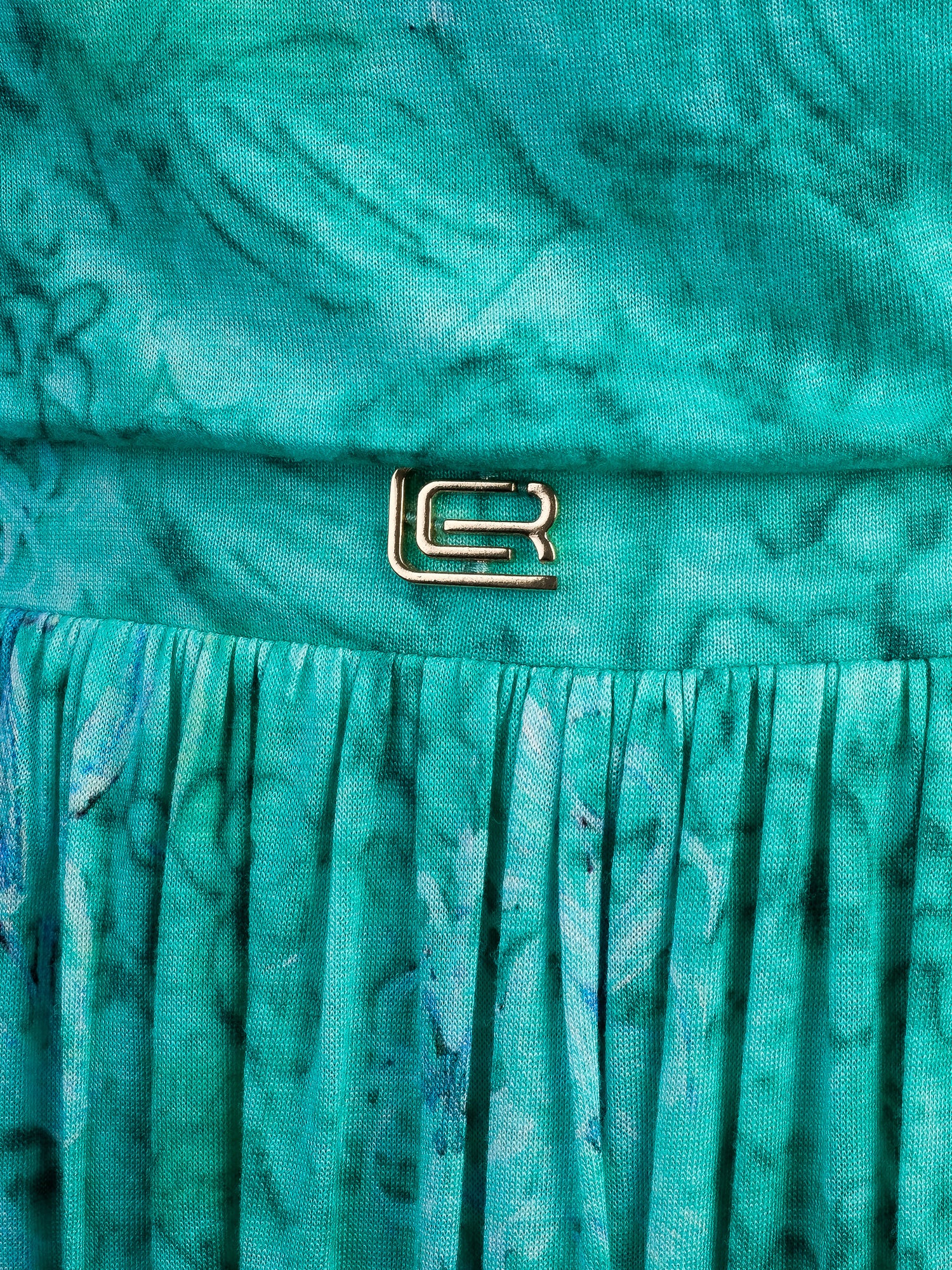 Excellent Class Roberto Cavalli Green Floral Dress Size M