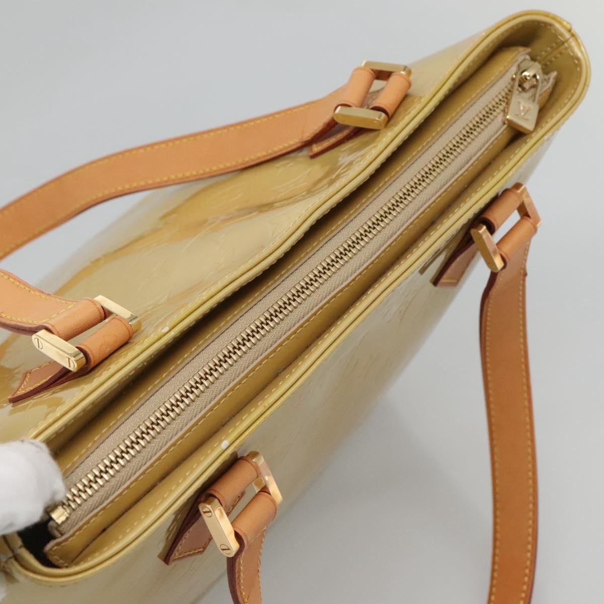 Louis Vuitton Vernis Houston Hand Bag Beige M 91004 Lv Auth